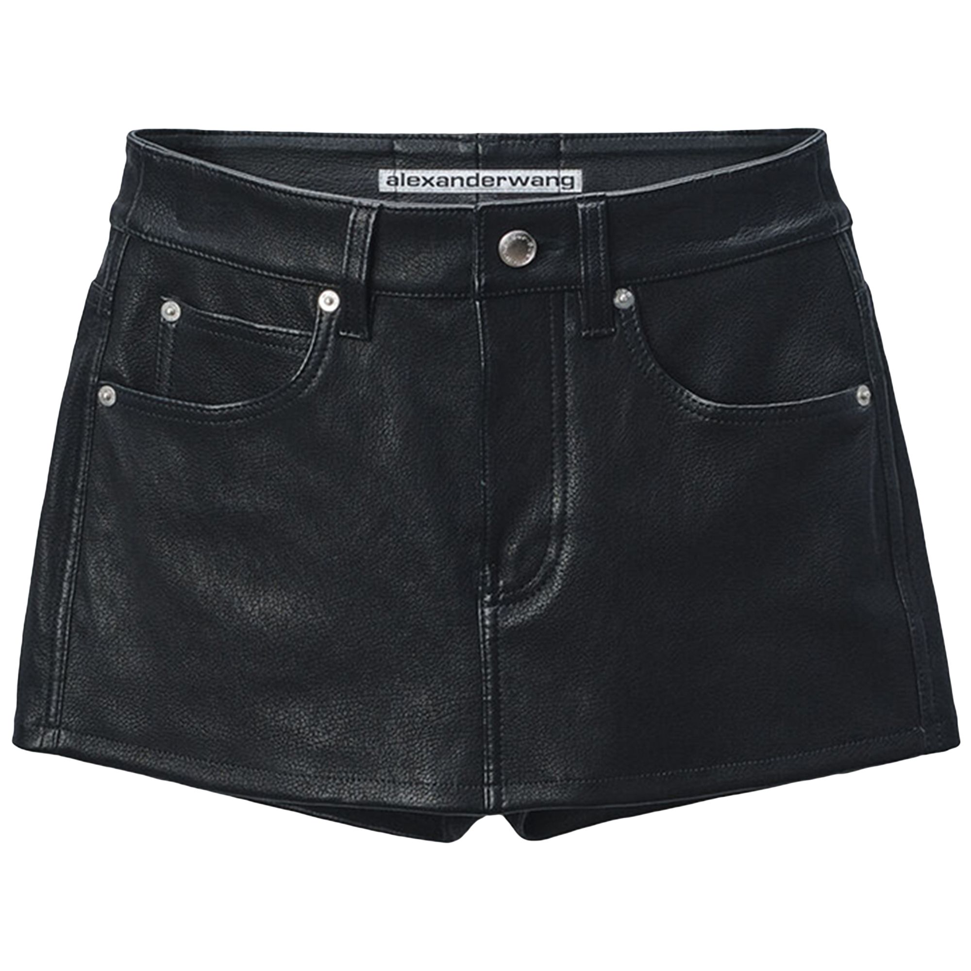 Pre-owned Alexander Wang Mid Rise Mini Skort 'black' | Women's Size 4