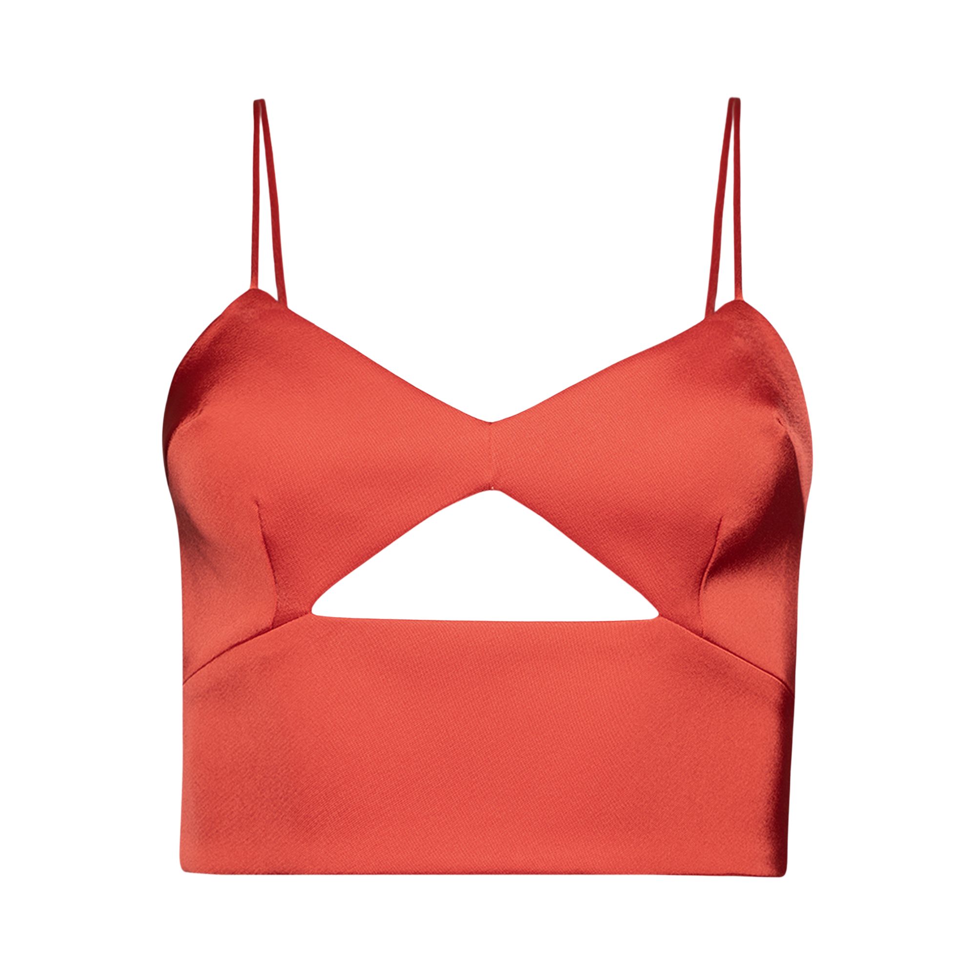 Pre-owned David Koma Cutout Detail Cami Top 'red' | Women's Size 6
