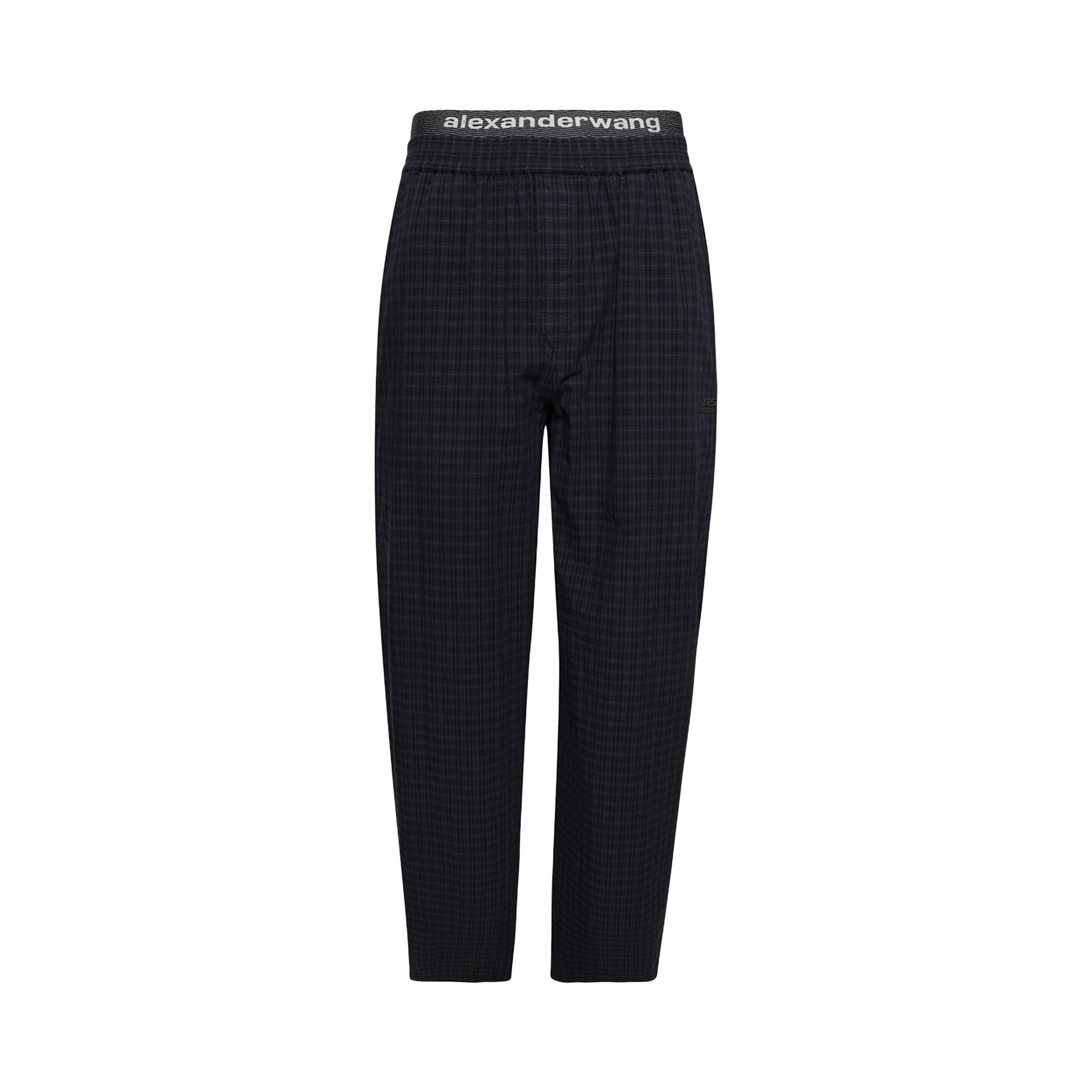 Pre-owned Alexander Wang Pre-styled Relaxed Pants 'smog Navy Plaid' | Blue | Men's Size L