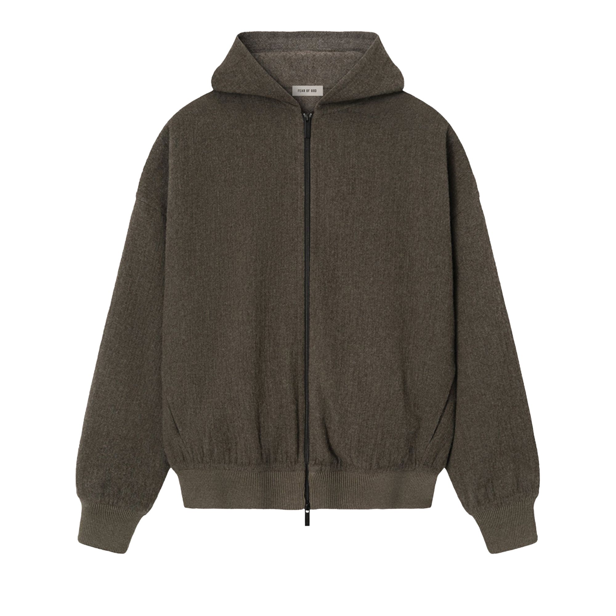 Pre-owned Fear Of God Full Zip Hoodie 'off Black' | Men's Size S