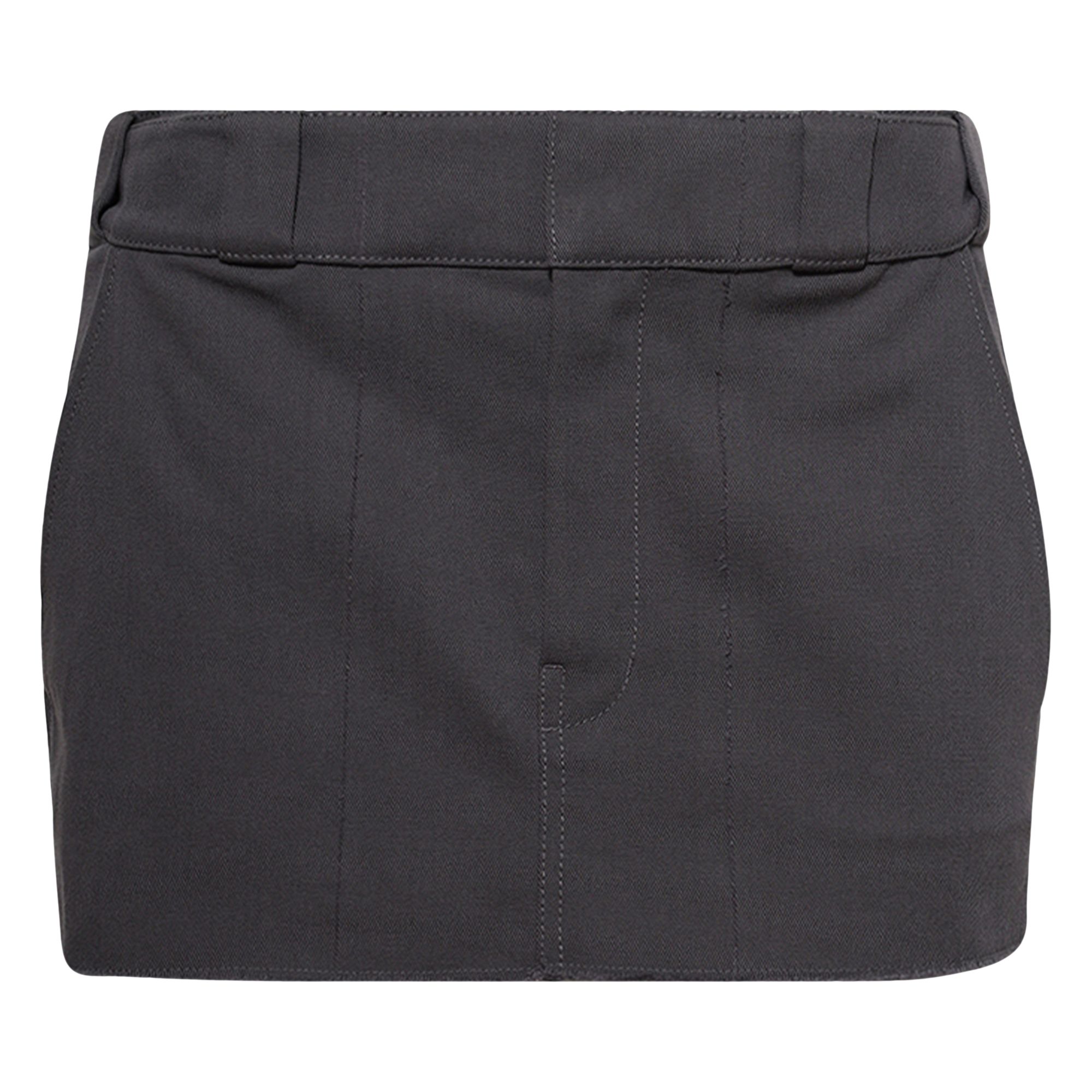 Pre-owned Alexander Wang Mid Rise Workwear Skort W/ Distressed Crease 'tornado' | Grey | Women's Size 2 In Gray