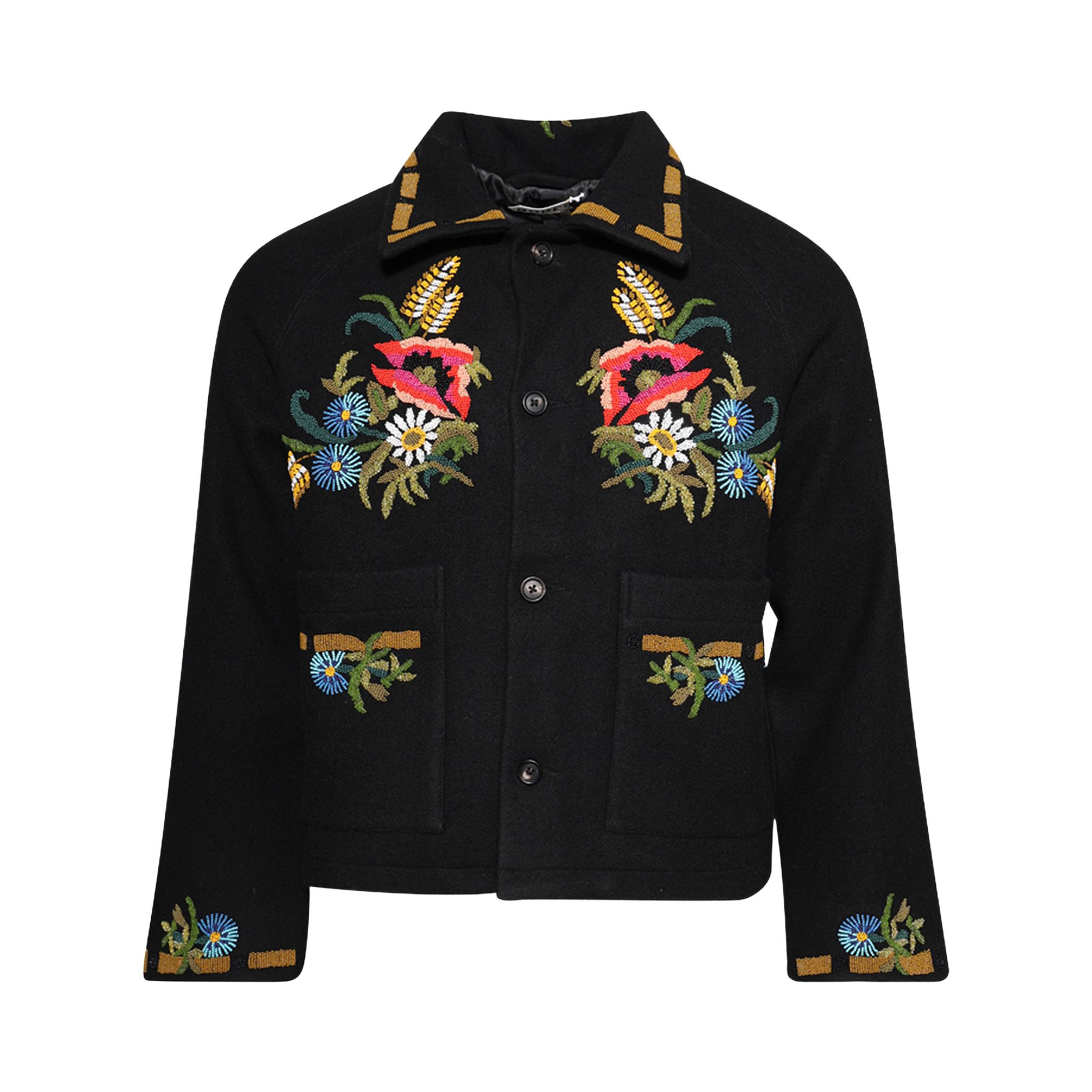 Pre-owned Bode Beaded Aquitaine Jacket 'black' | Men's Size L