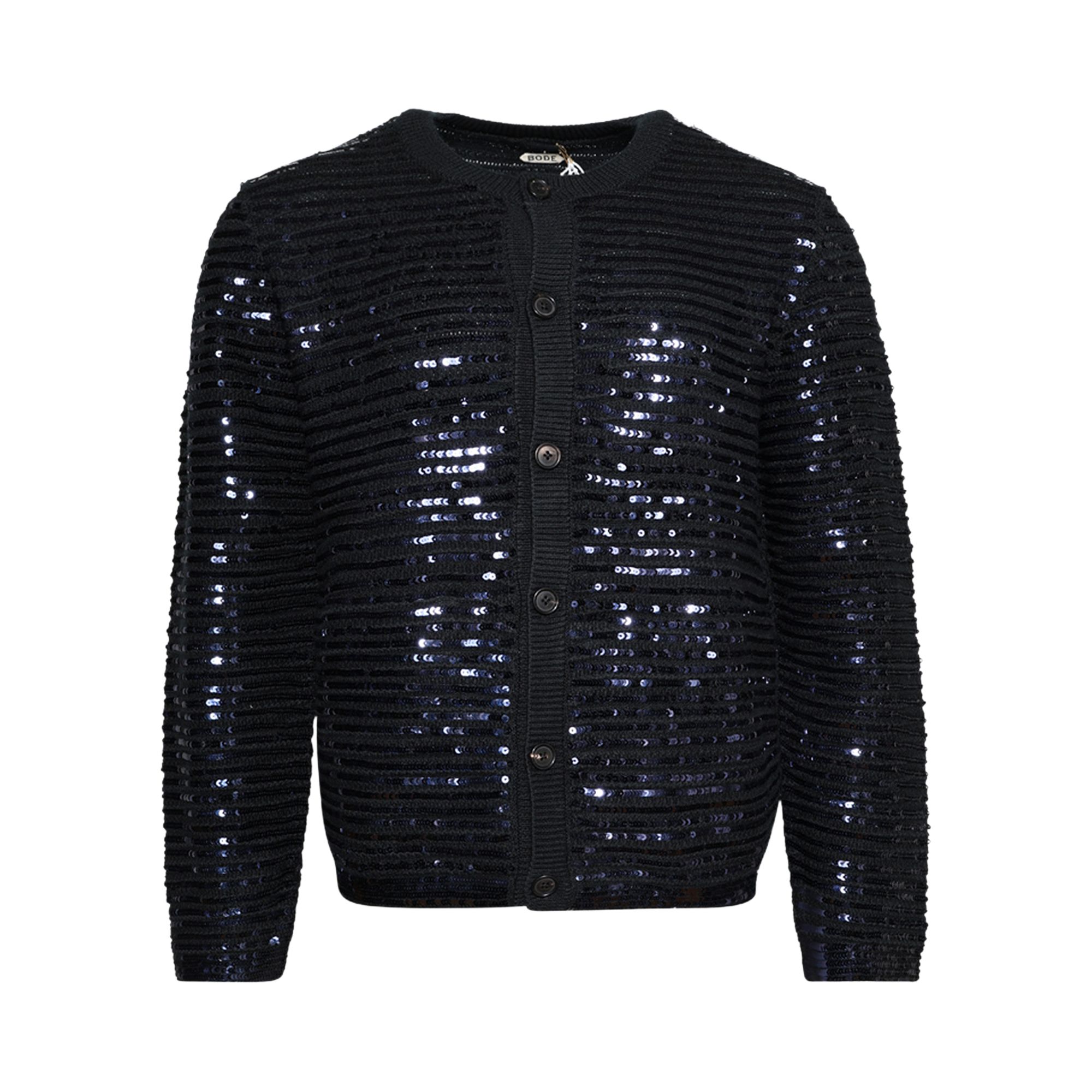 Pre-owned Bode Sequin Spotlight Cardigan 'black' | Men's Size Xl