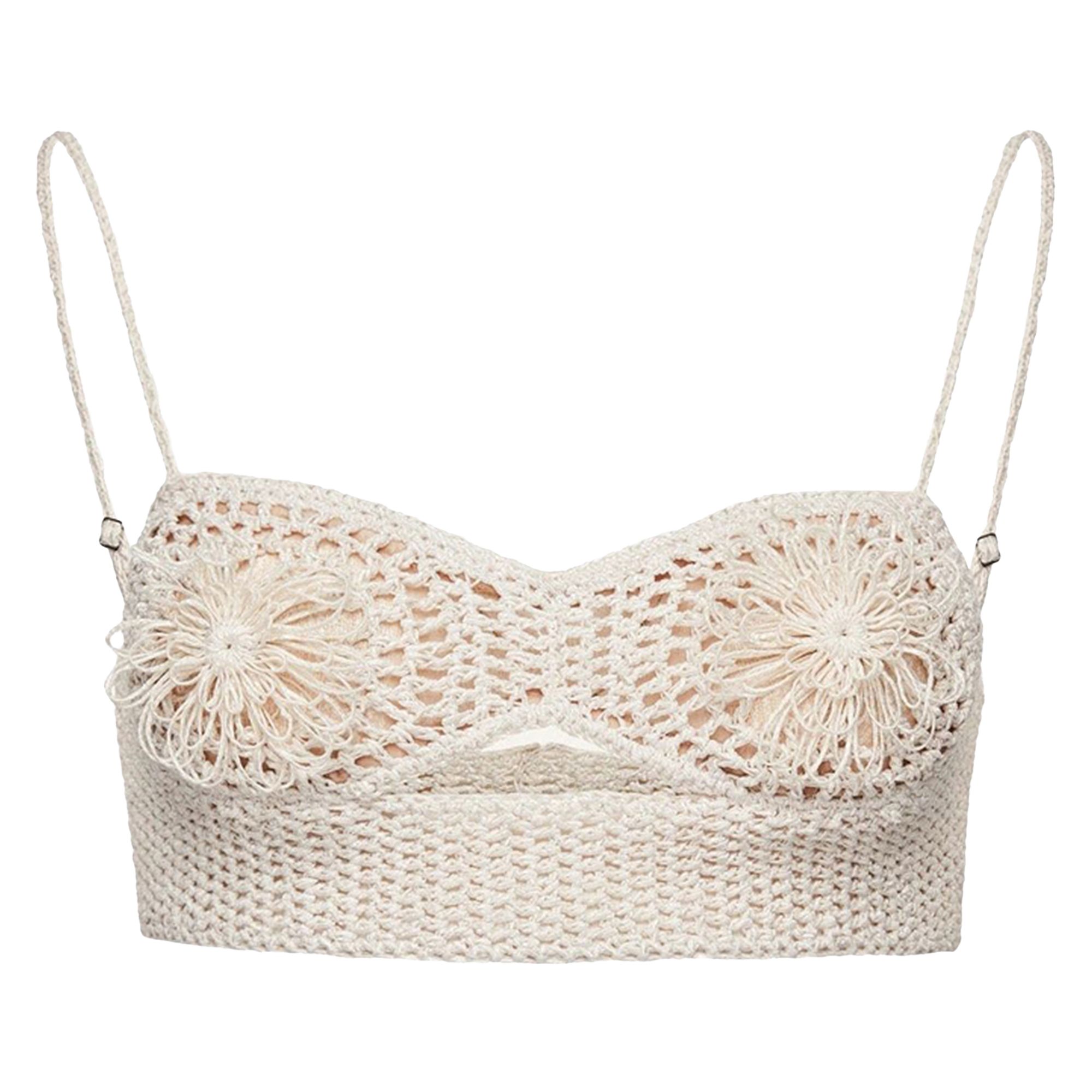 Pre-owned Magda Butrym Top Bra 'cream' | White | Women's Size 34