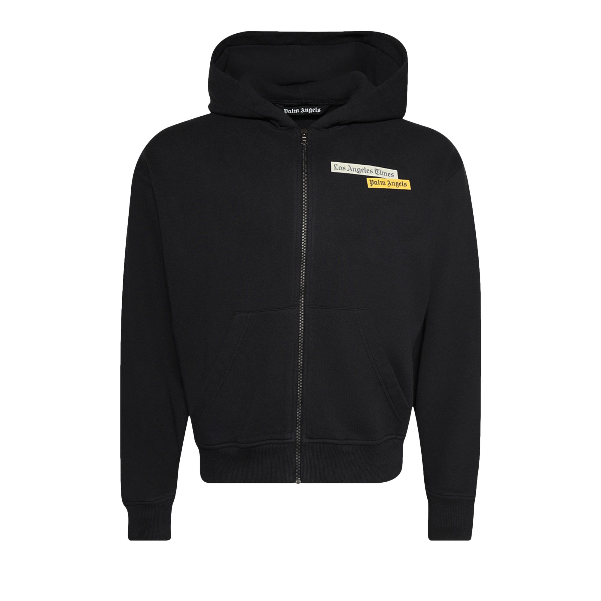 Pre-owned Palm Angels Zip Regular Hoodie 'black / Of' | Men's Size Xxl