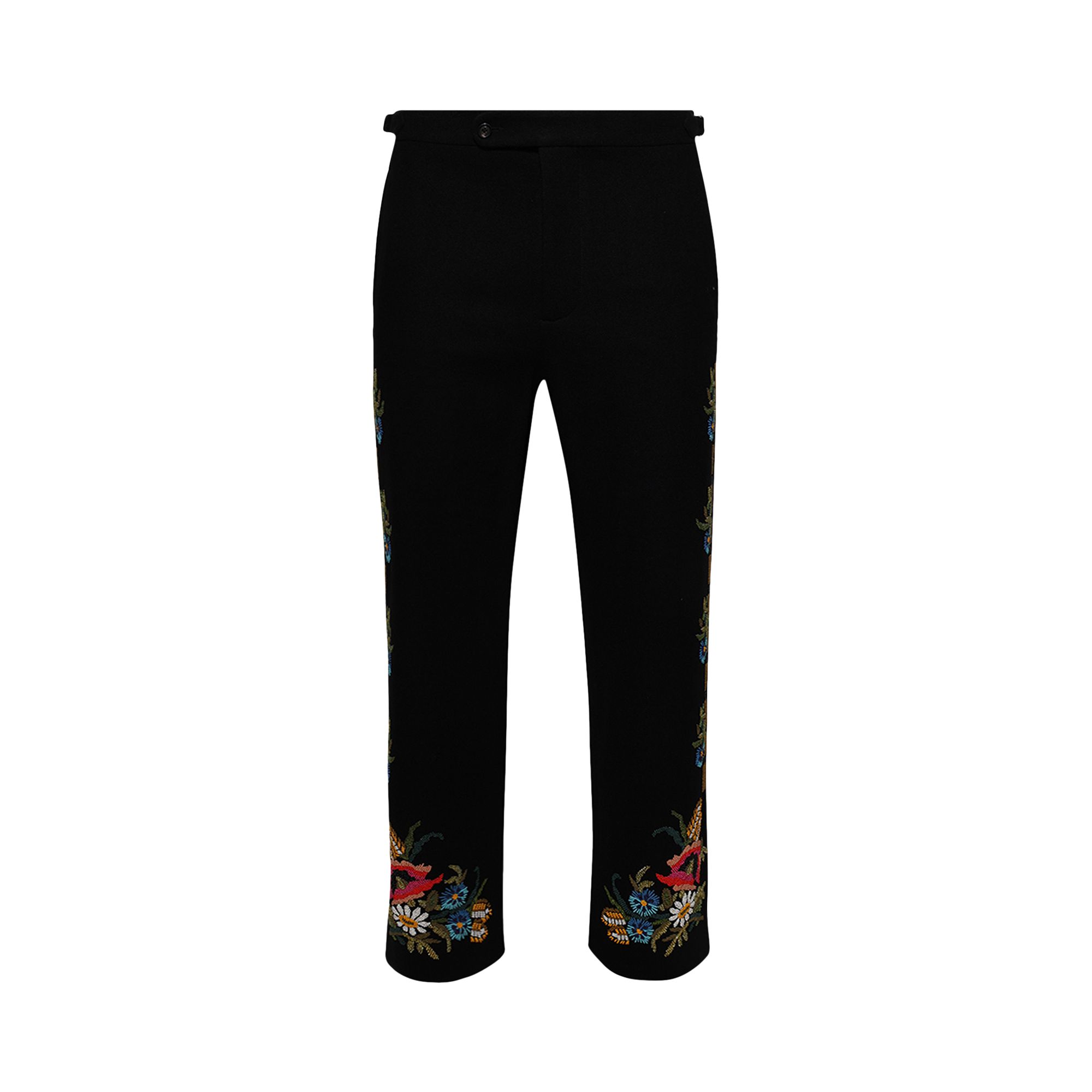 Pre-owned Bode Beaded Aquitaine Trousers 'black' | Men's Size 36
