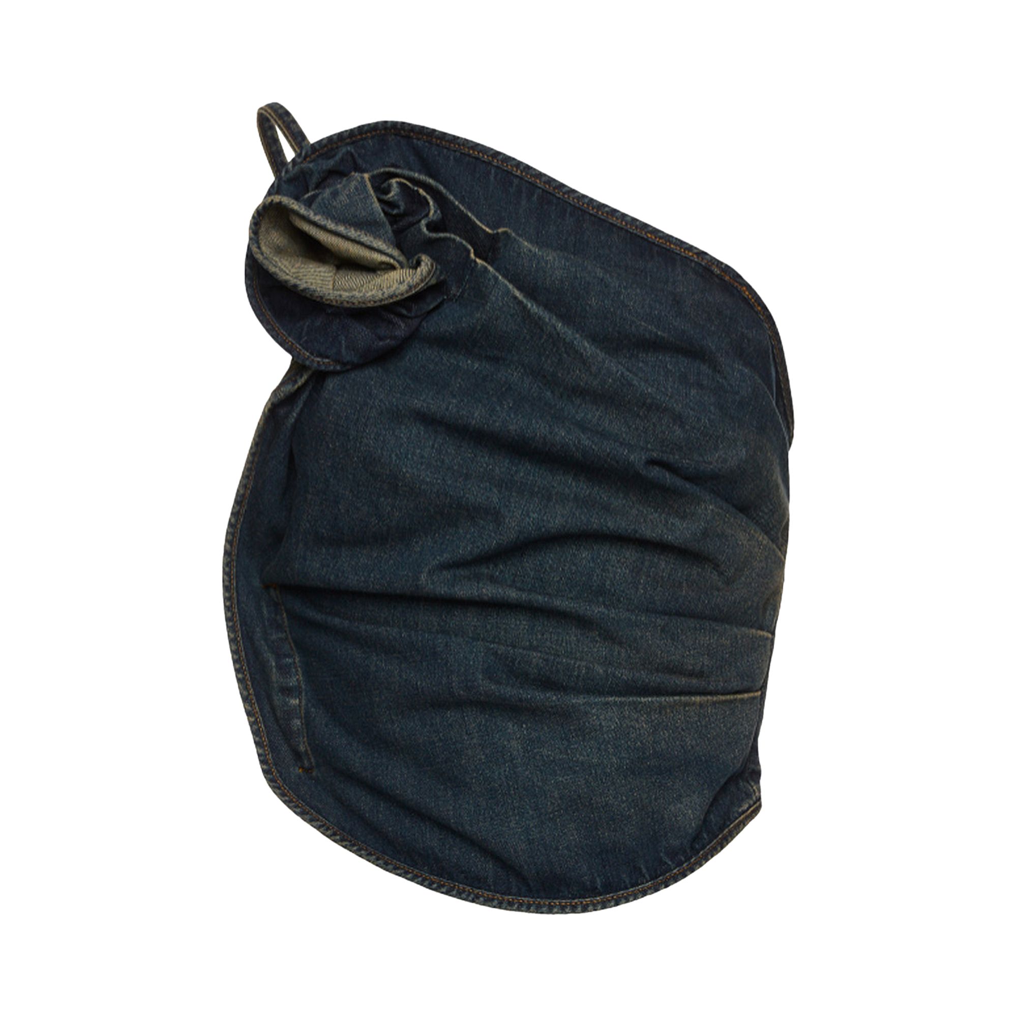 Pre-owned Magda Butrym Denim Blouse 'vintage Blue' | Women's Size 34