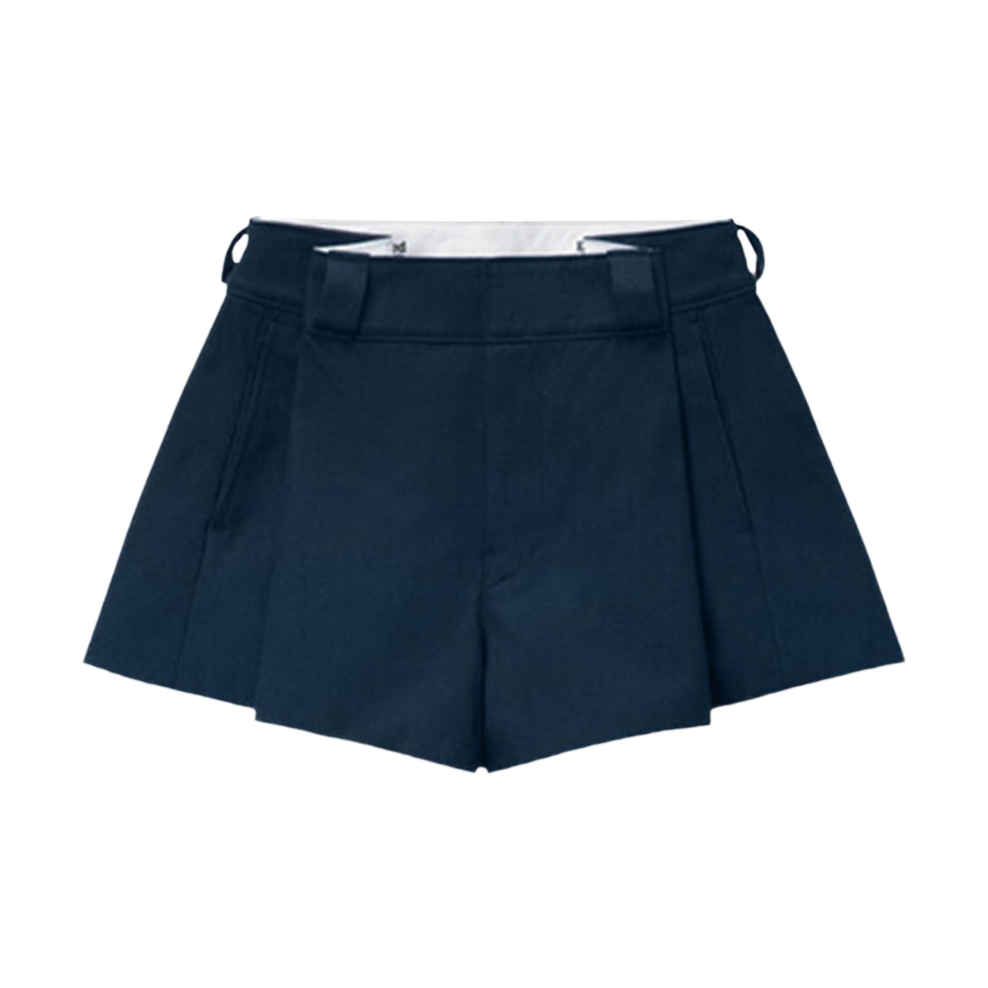 Pre-owned Alexander Wang High Waisted Pleated Workwear Short 'navy' | Blue | Women's Size 6