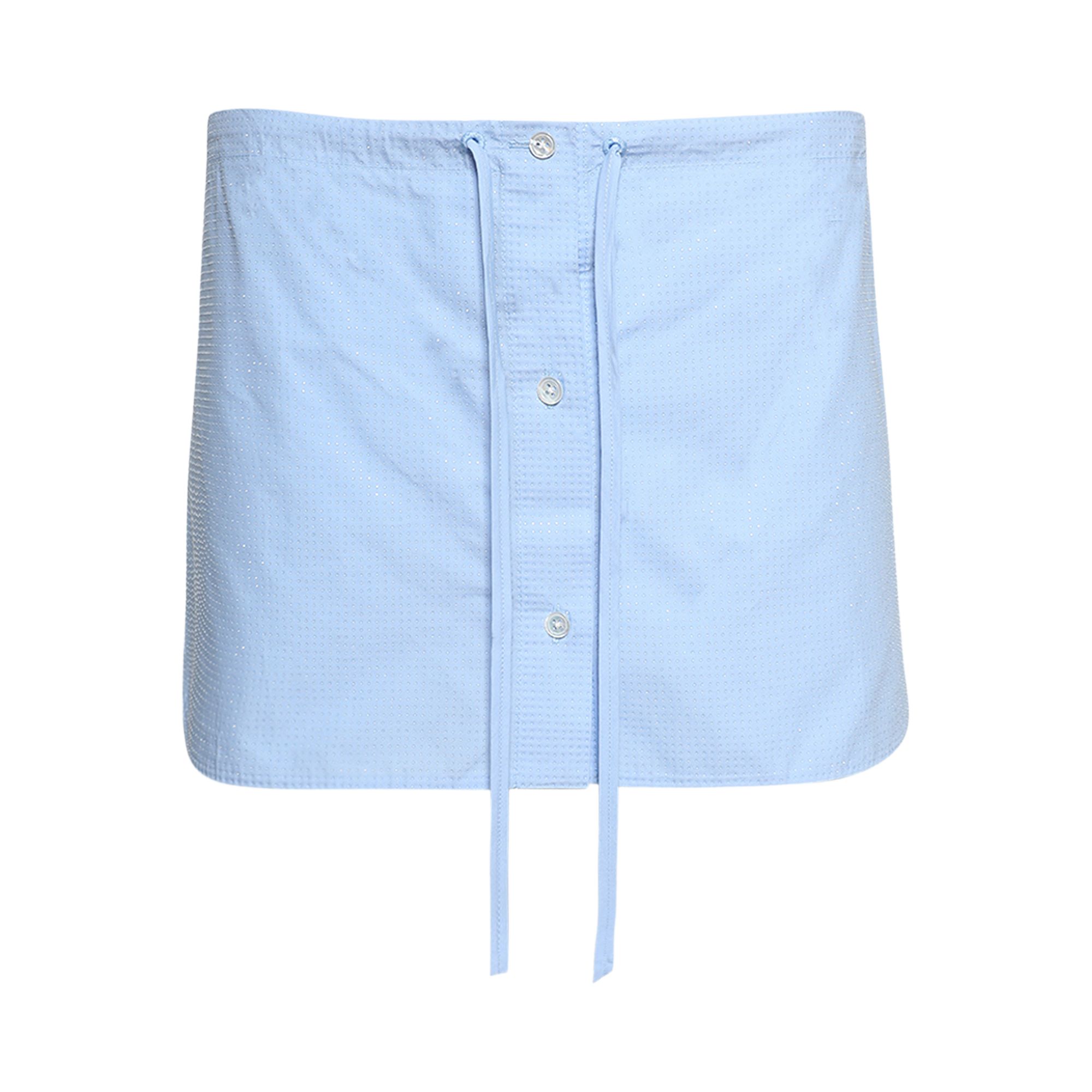 Pre-owned Alexander Wang Hotfix Drawstring Mini Skort 'chambray Blue' | Women's Size M