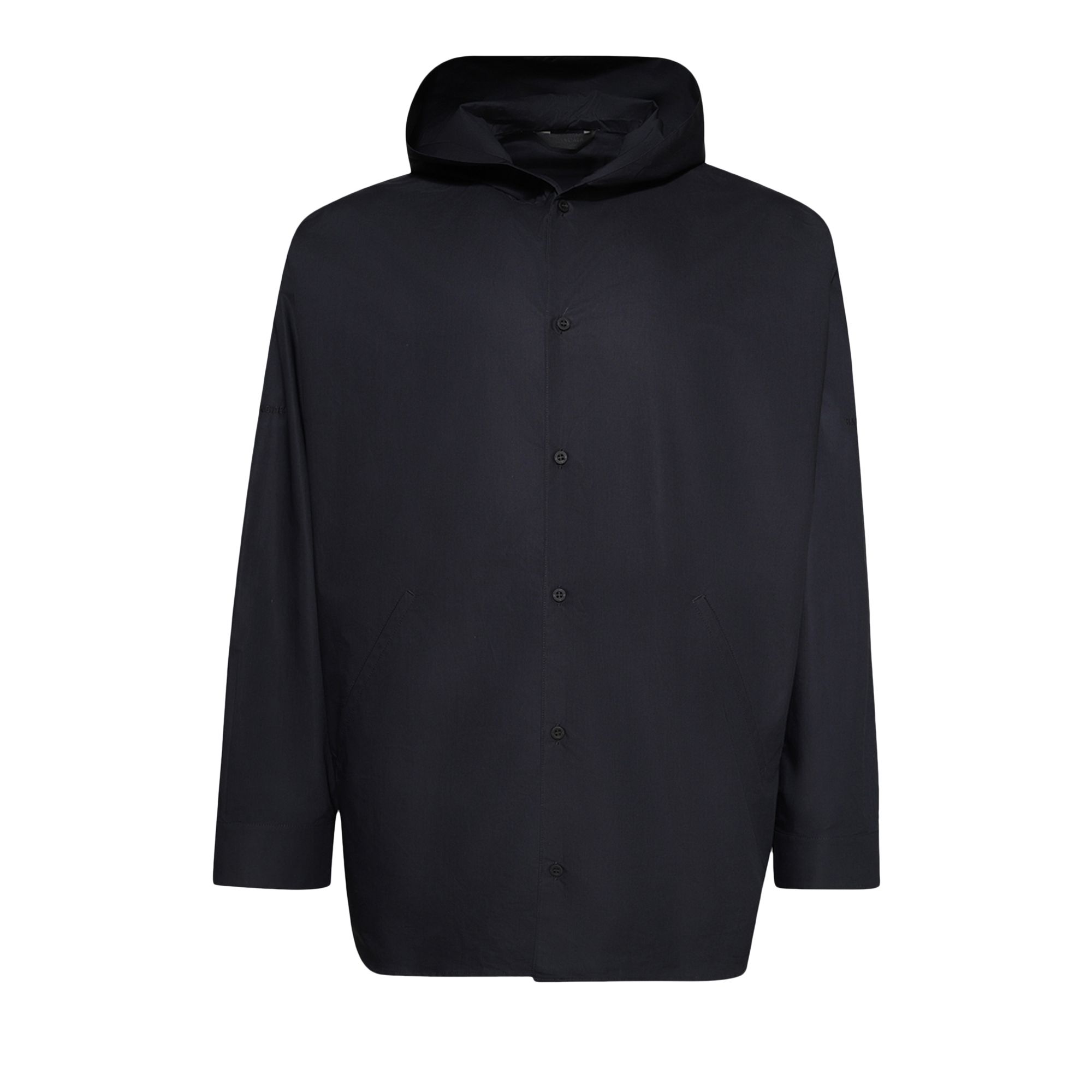 Pre-owned Balenciaga Hooded Shirt 'washed Black' | Men's Size L