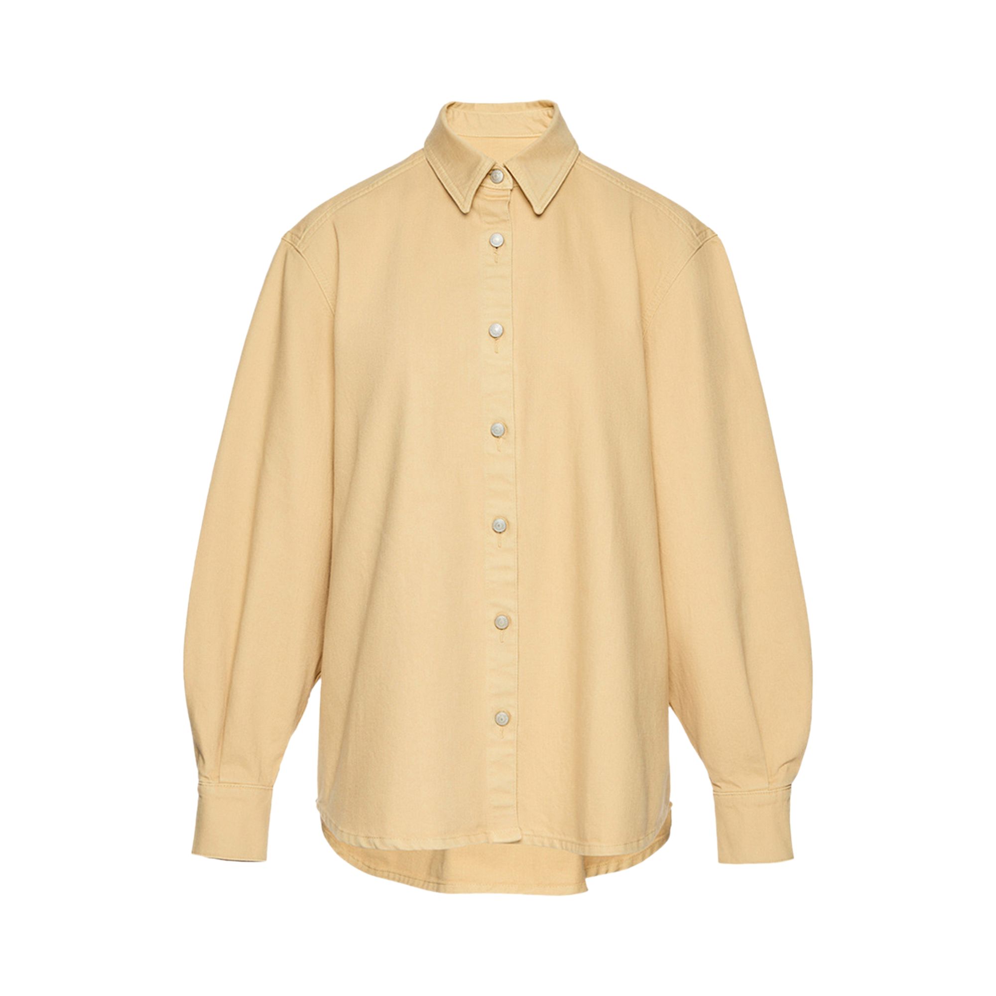 Pre-owned Magda Butrym Denim Shirt 'beige' | Tan | Women's Size 38 In Brown