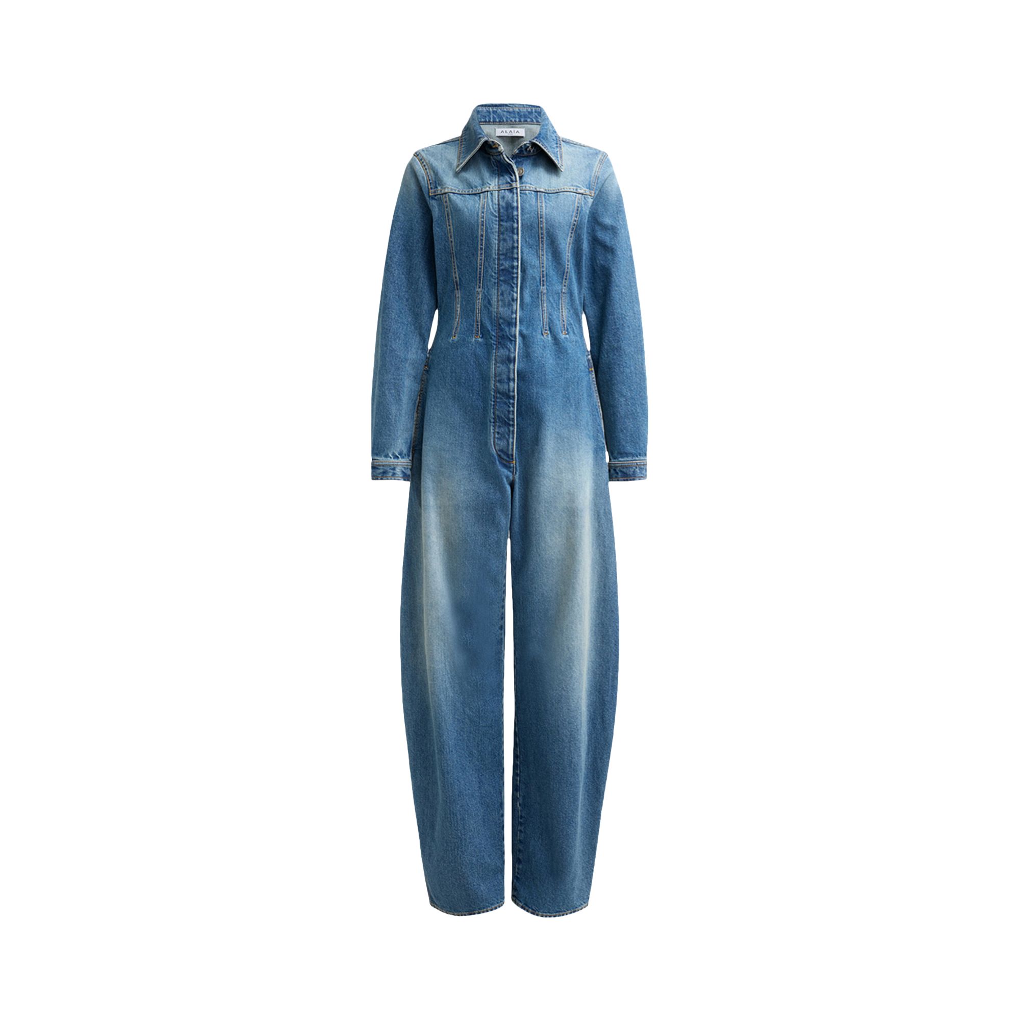 Pre-owned Alaïa Round Jumpsuit 'bleu Vintage' | Blue | Women's Size 38