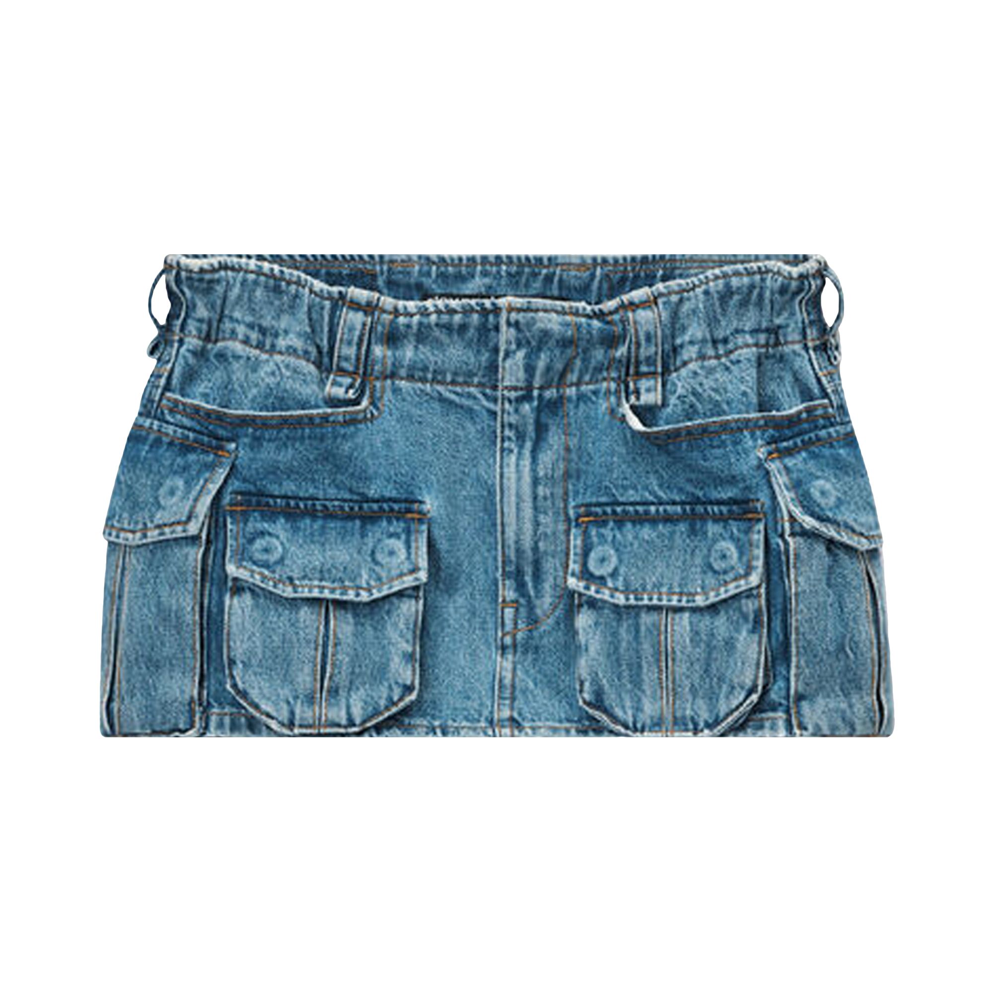 Pre-owned Alexander Wang Cargo Pocket Skirt 'vintage Light Indigo' | Blue | Women's Size 30