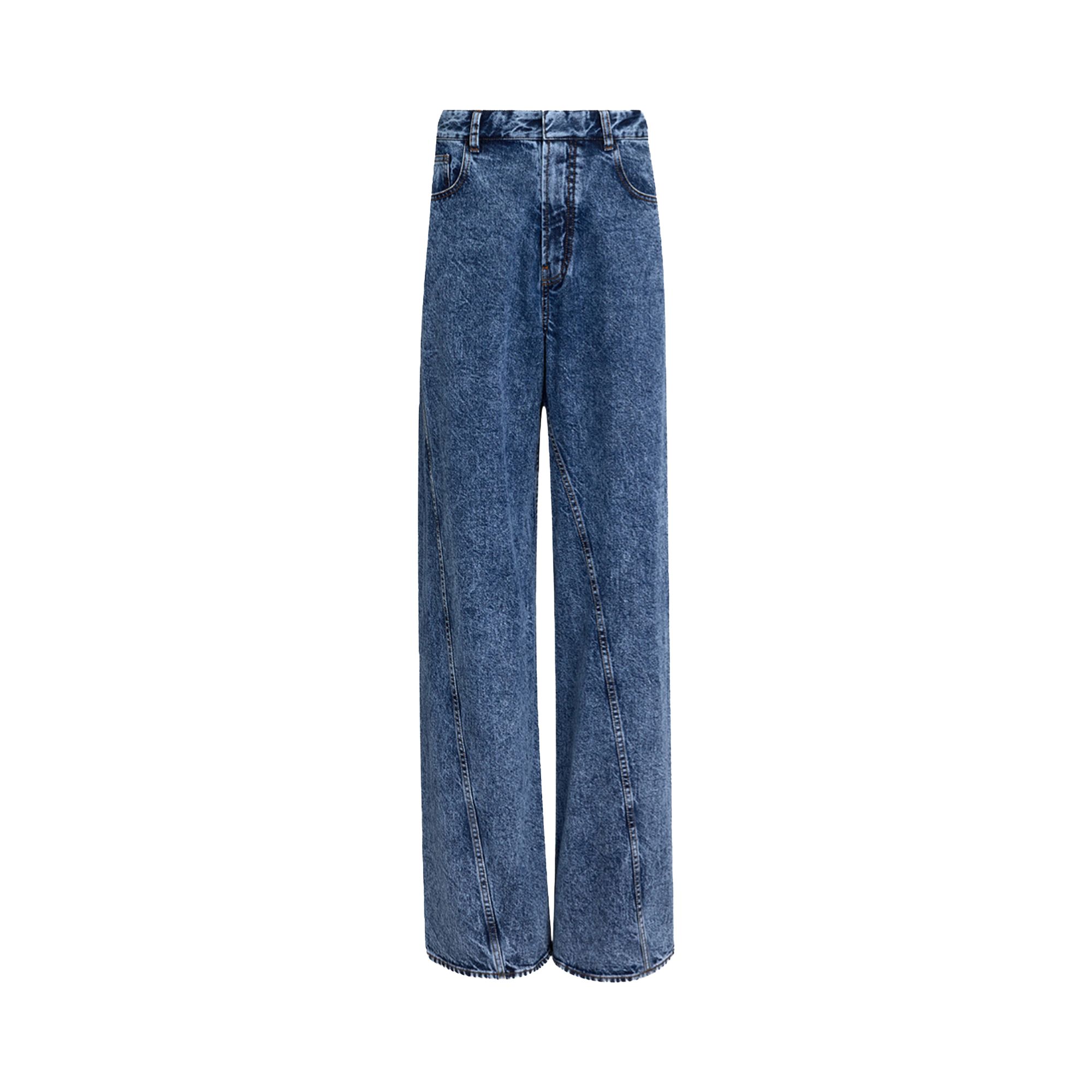 Pre-owned Alaïa Twisted Pants 'bleu Neige' | Blue | Women's Size 34