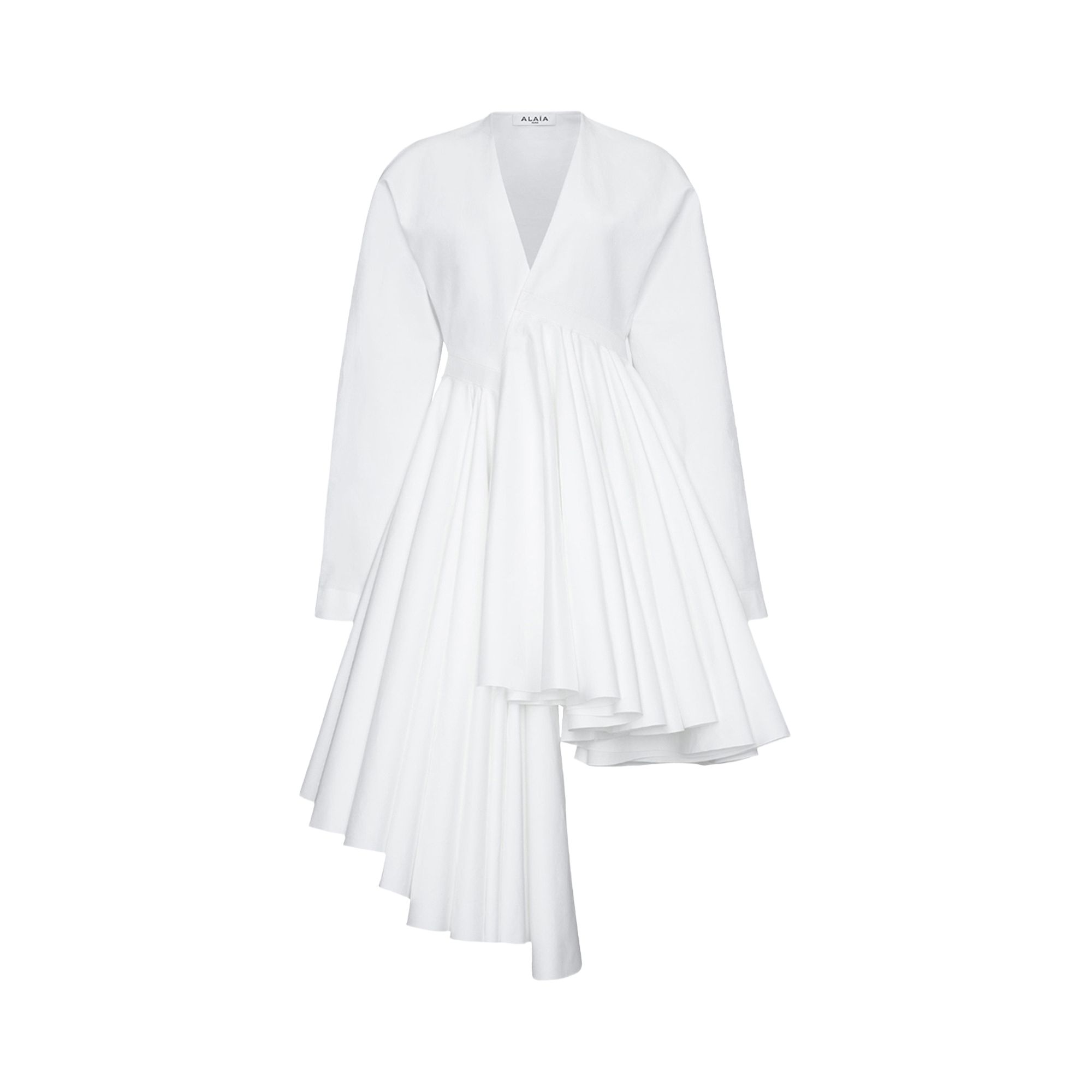 Pre-owned Alaïa Asym Belt Dress 'blanc' | White | Women's Size 34