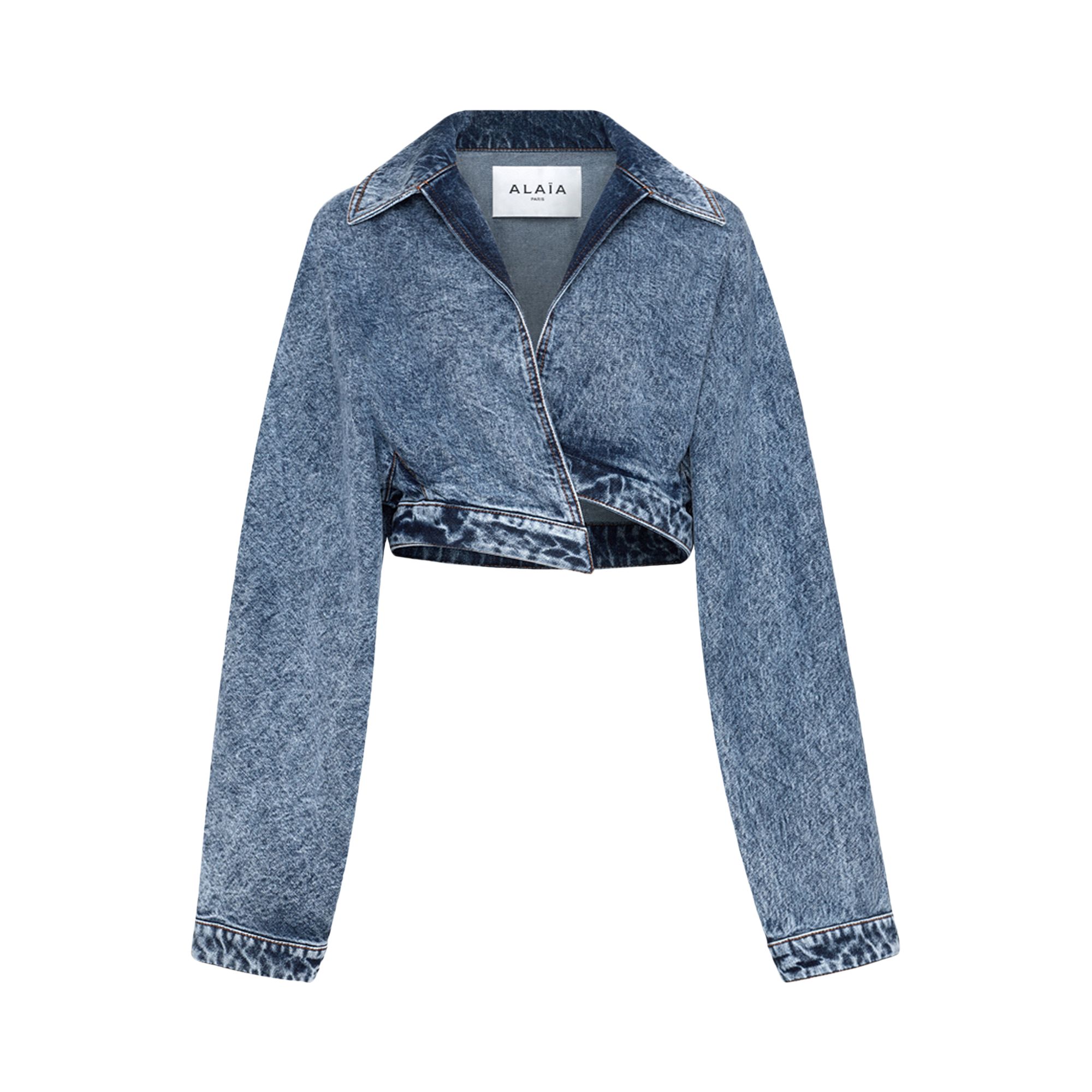 Pre-owned Alaïa Spiral Jacket 'bleu Neige' | Blue | Women's Size 36