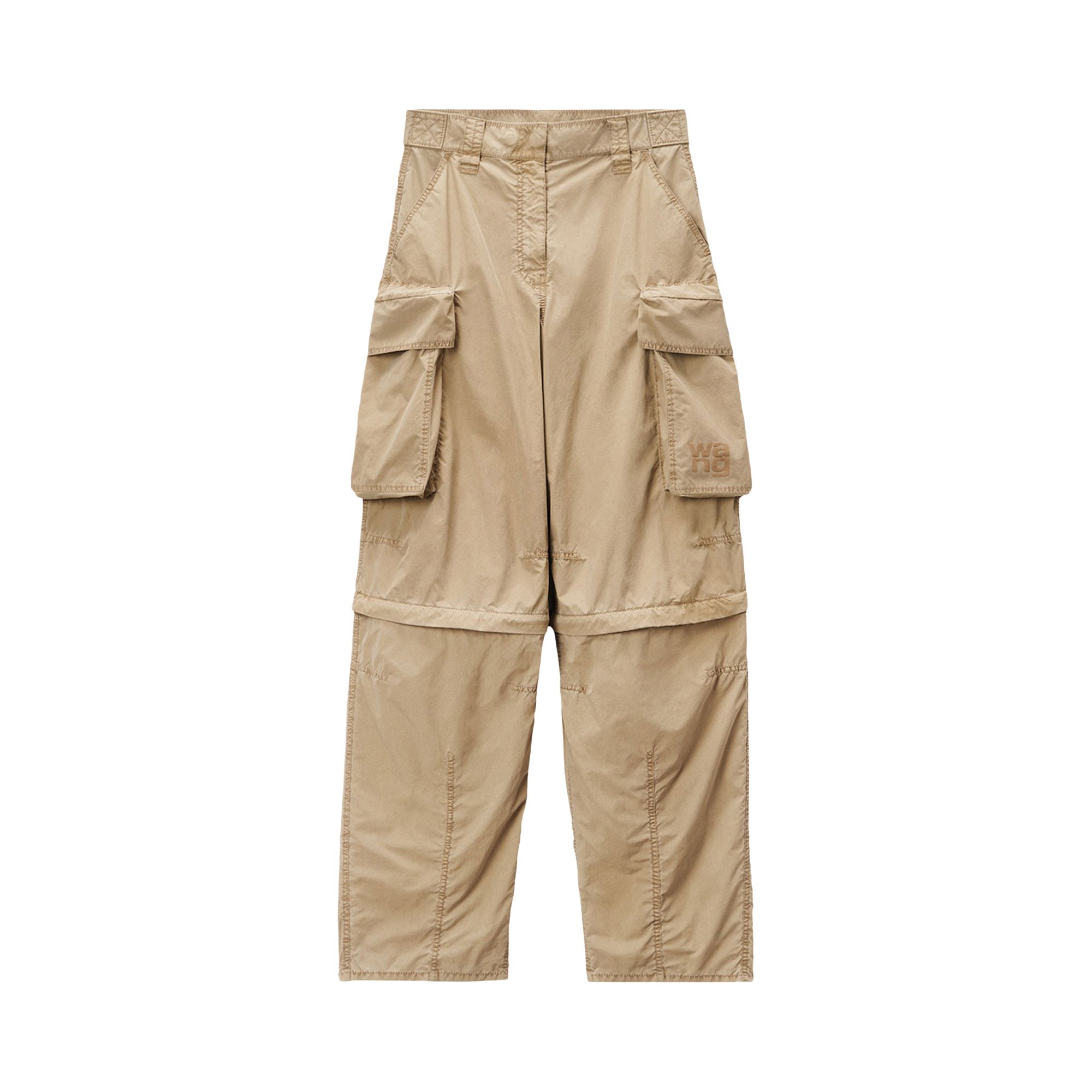 Pre-owned Alexander Wang Big Pocket Knee Zip Cargo Pants 'safari' | Brown | Women's Size 4