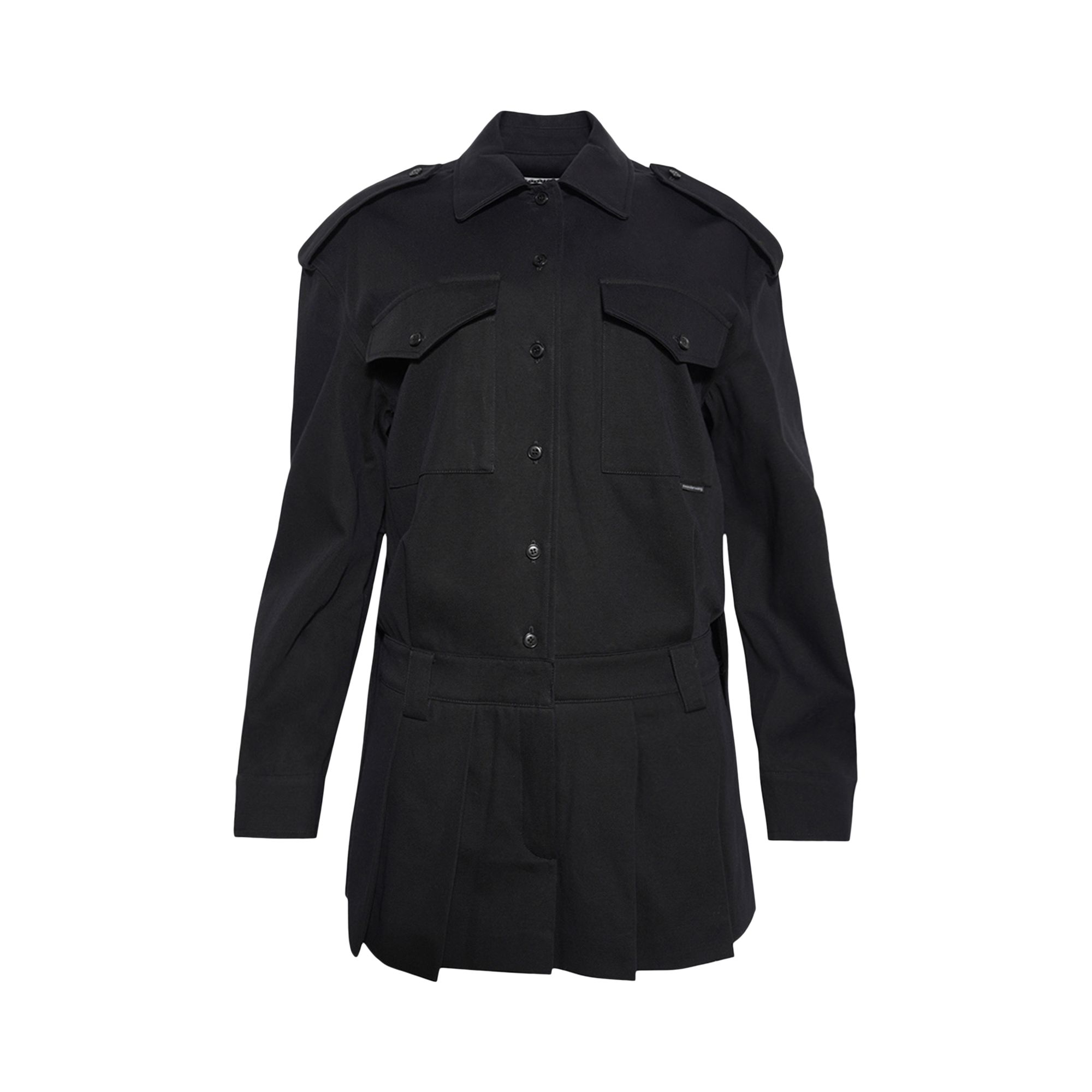 Pre-owned Alexander Wang Prestyled Pleated Skirt W/ Mini Romper 'black' | Women's Size 0