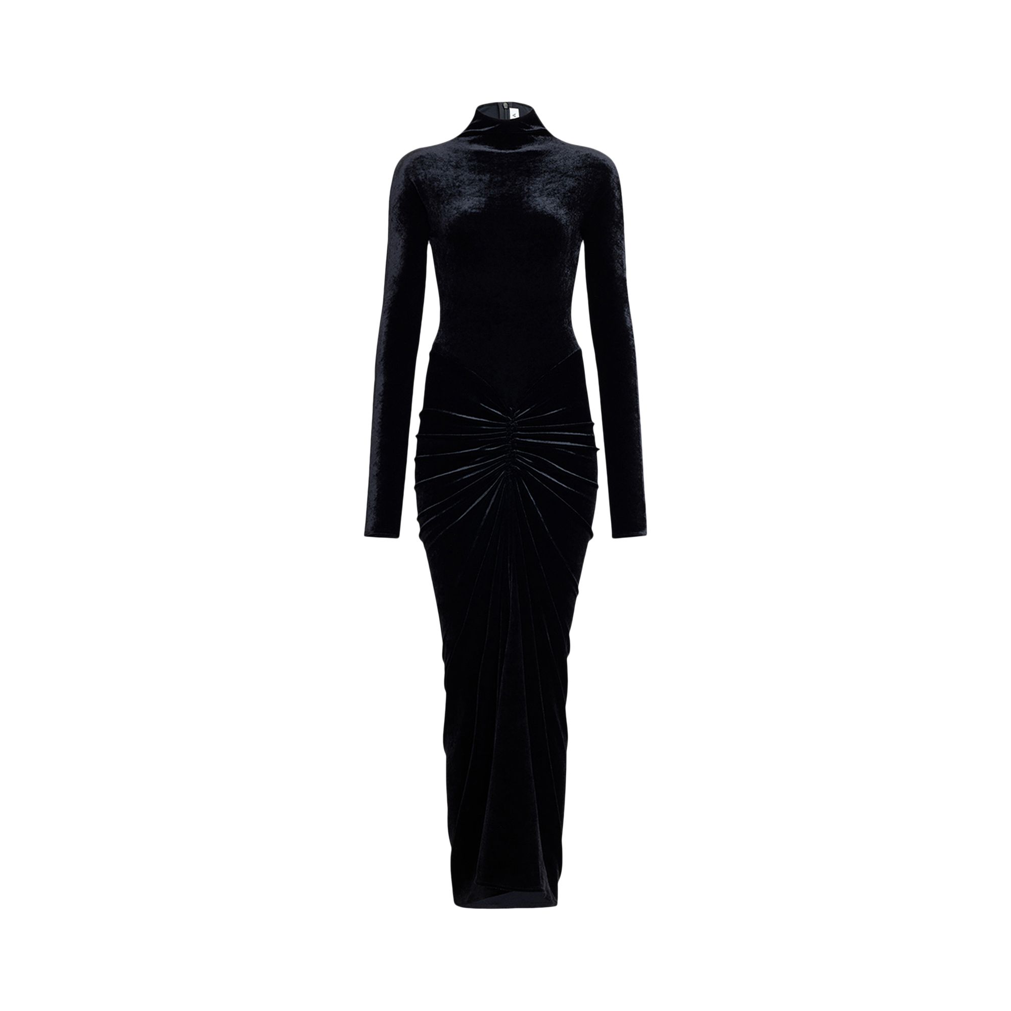 Pre-owned Alaïa Draped Dress 'noir Alaia' | Black | Women's Size 40