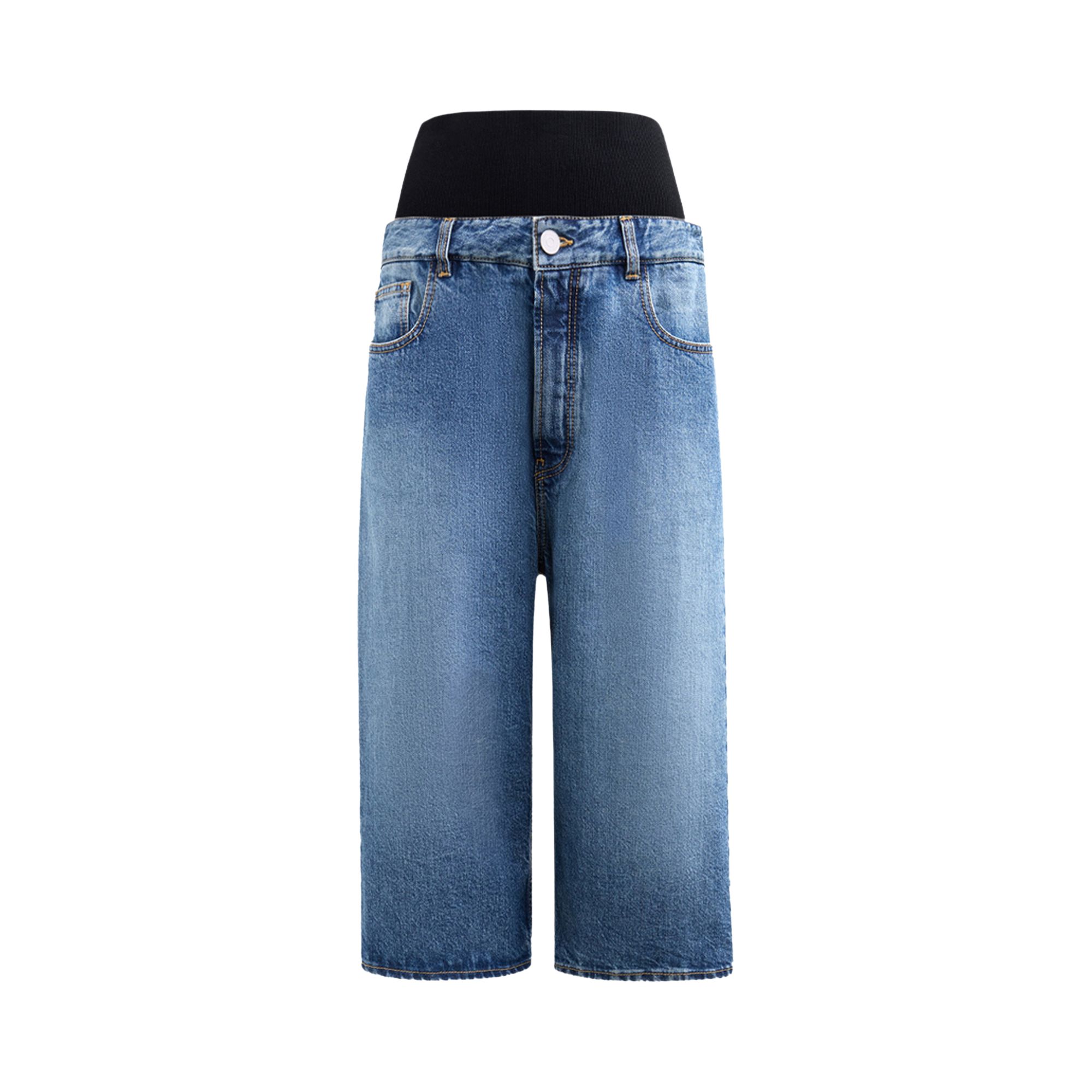 Pre-owned Alaïa Knit Band Short 'bleu Vintage' | Blue | Women's Size 36