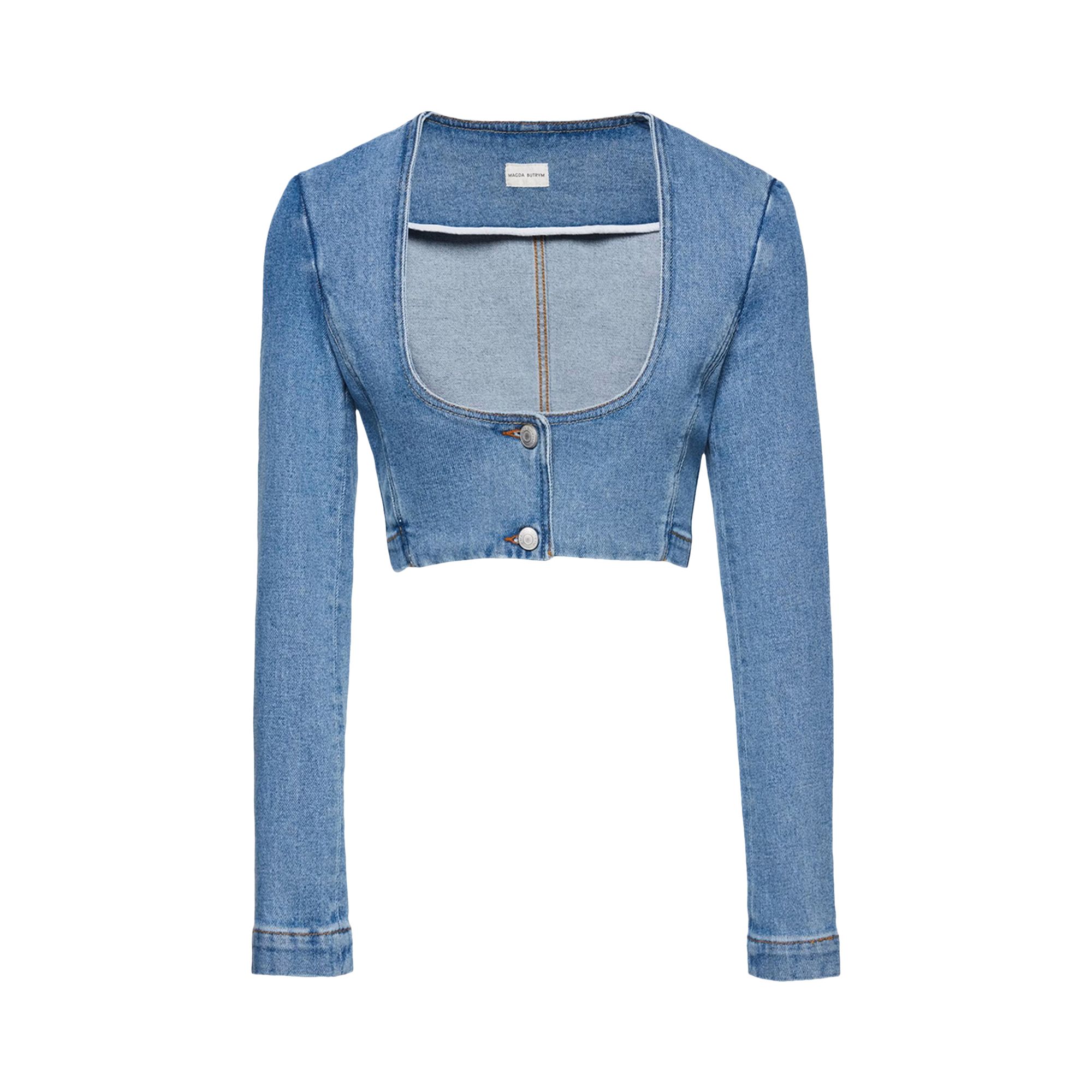 Pre-owned Magda Butrym Denim Blazer 'blue' | Women's Size 38