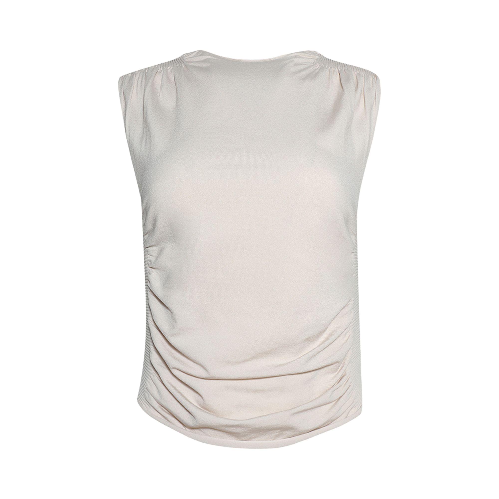 Pre-owned Alexander Wang Ruched Tank 'cement' | Grey | Women's Size L In Gray