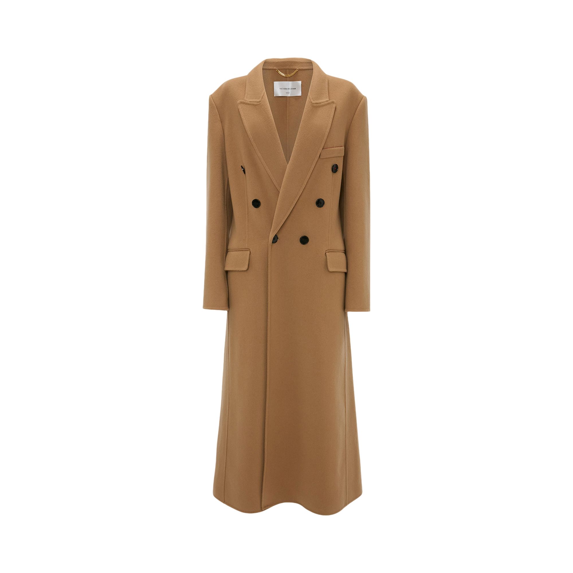 Pre-owned Victoria Beckham Double Faced Overcoat 'camel' | Brown | Women's Size 8