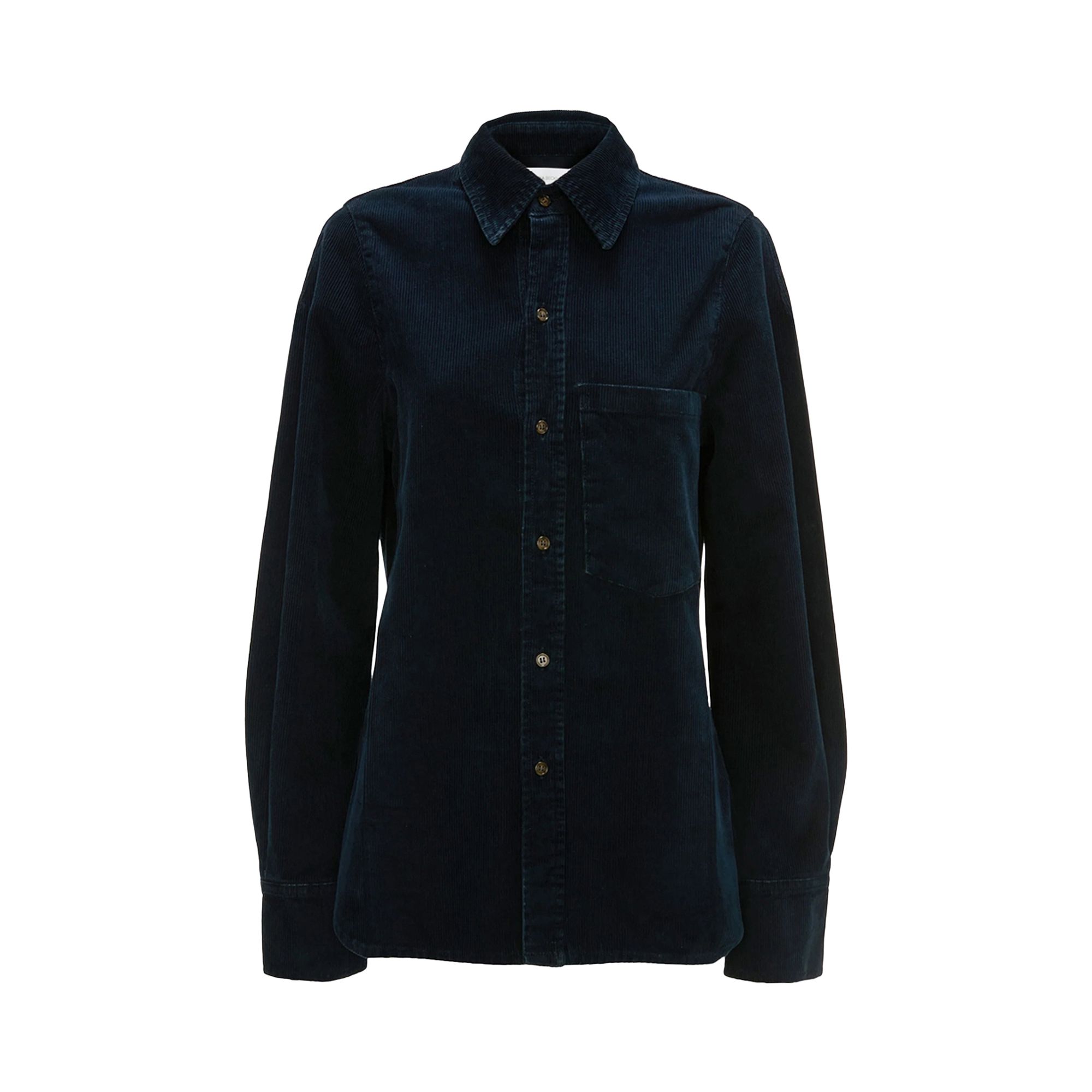Pre-owned Victoria Beckham Shoulder Detail Slim Shirt 'indigo Garment Dye' | Blue | Women's Size 8