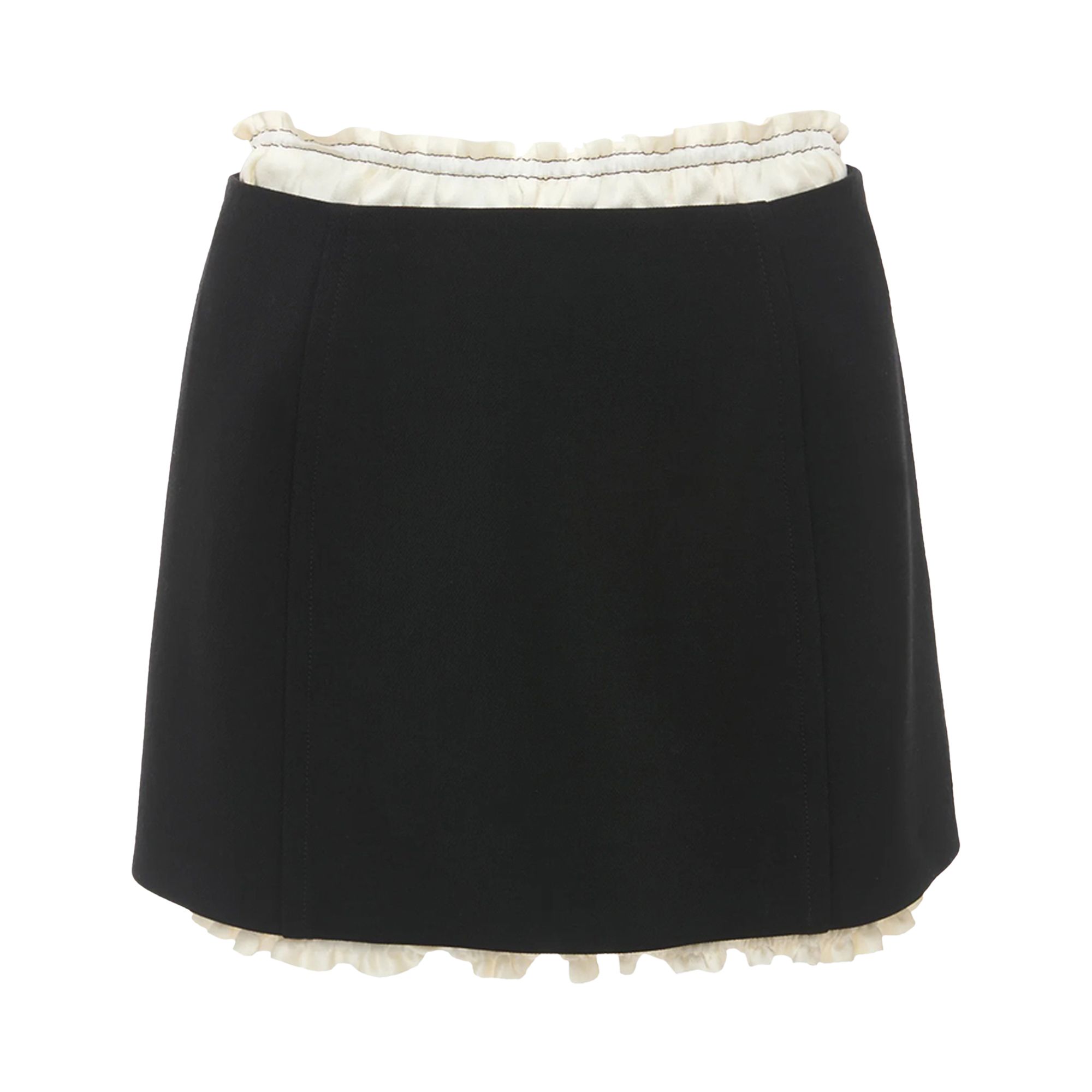 Pre-owned Victoria Beckham Ruched Detail Mini Skirt 'black' | Women's Size 10