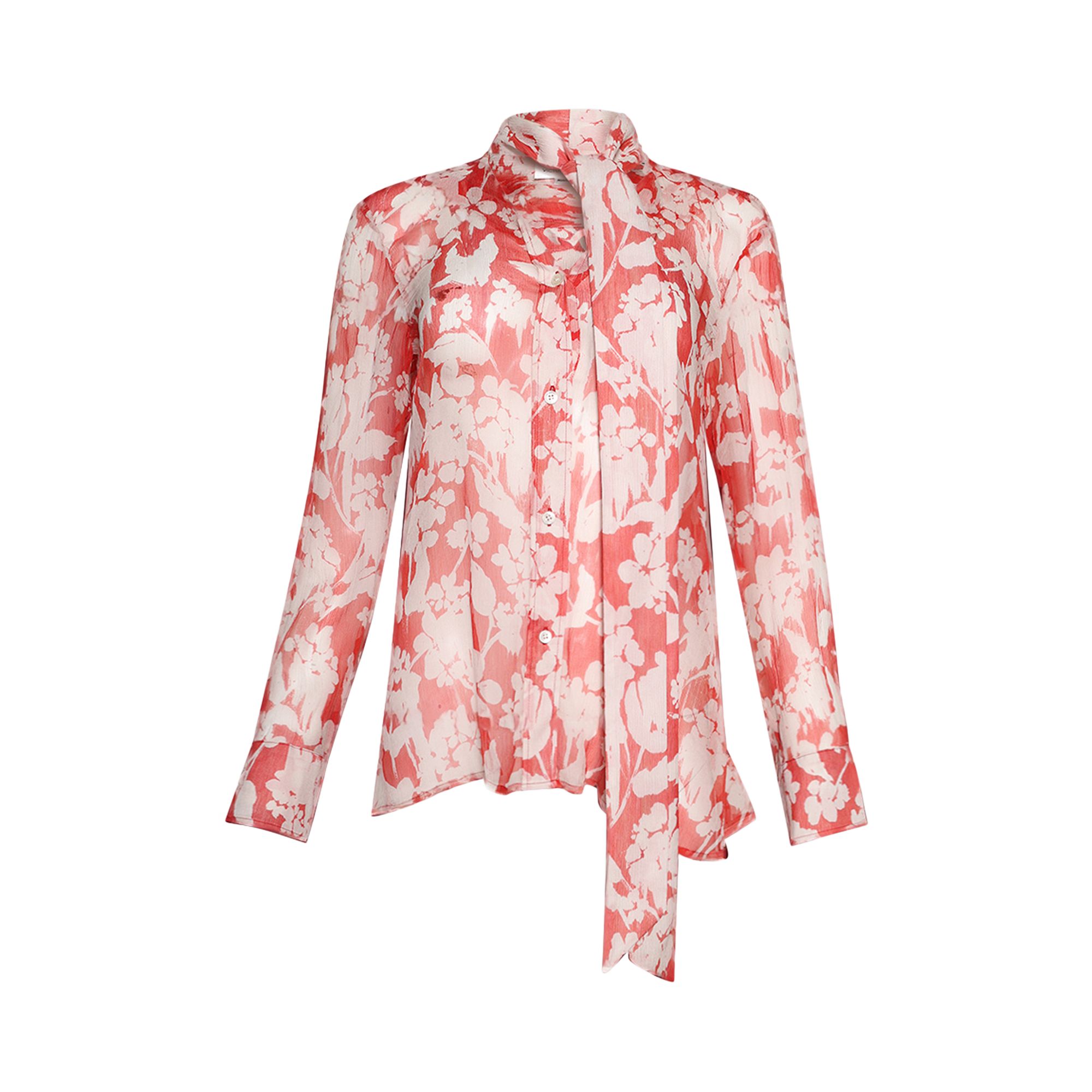 Pre-owned Victoria Beckham Draped Pleat Detail Blouse 'chilli/blush' | Red | Women's Size 6