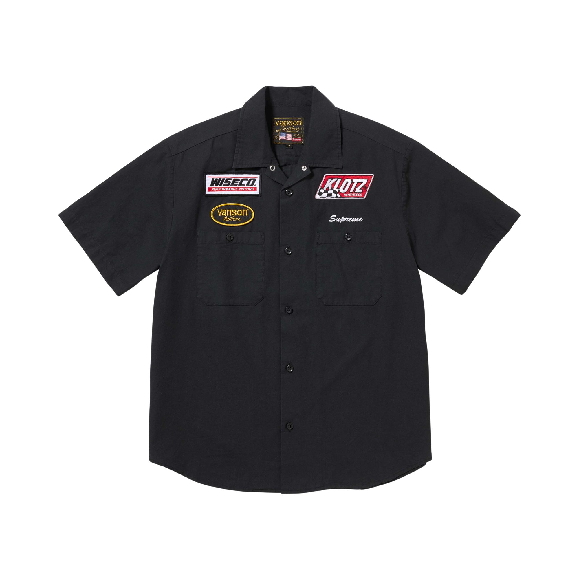 Pre-owned Supreme X Vanson Leathers Short-sleeve Work Shirt 'black' | Men's Size M