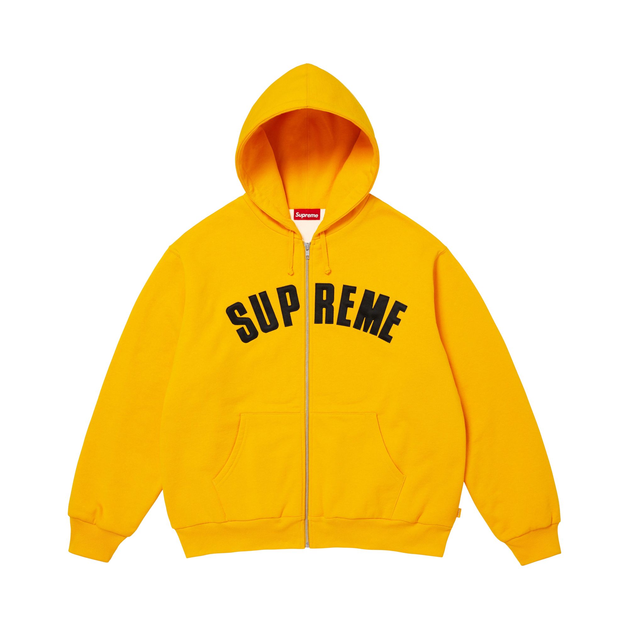 Pre-owned Supreme Arc Thermal Lined Zip Up Hooded Sweatshirt 'bright Gold' | Men's Size L