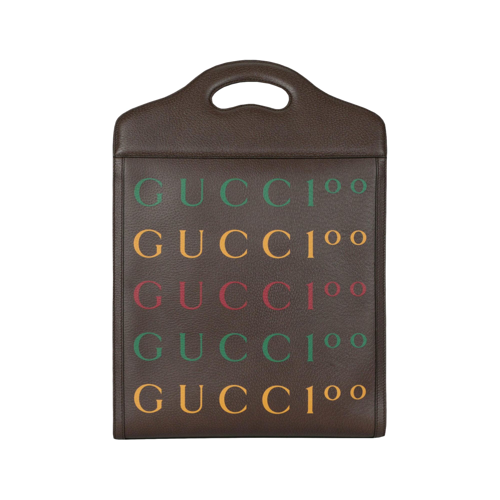 Pre-owned Gucci Aria 100th Anniversary Printed Tote 'brown' | Women's Size Onesize