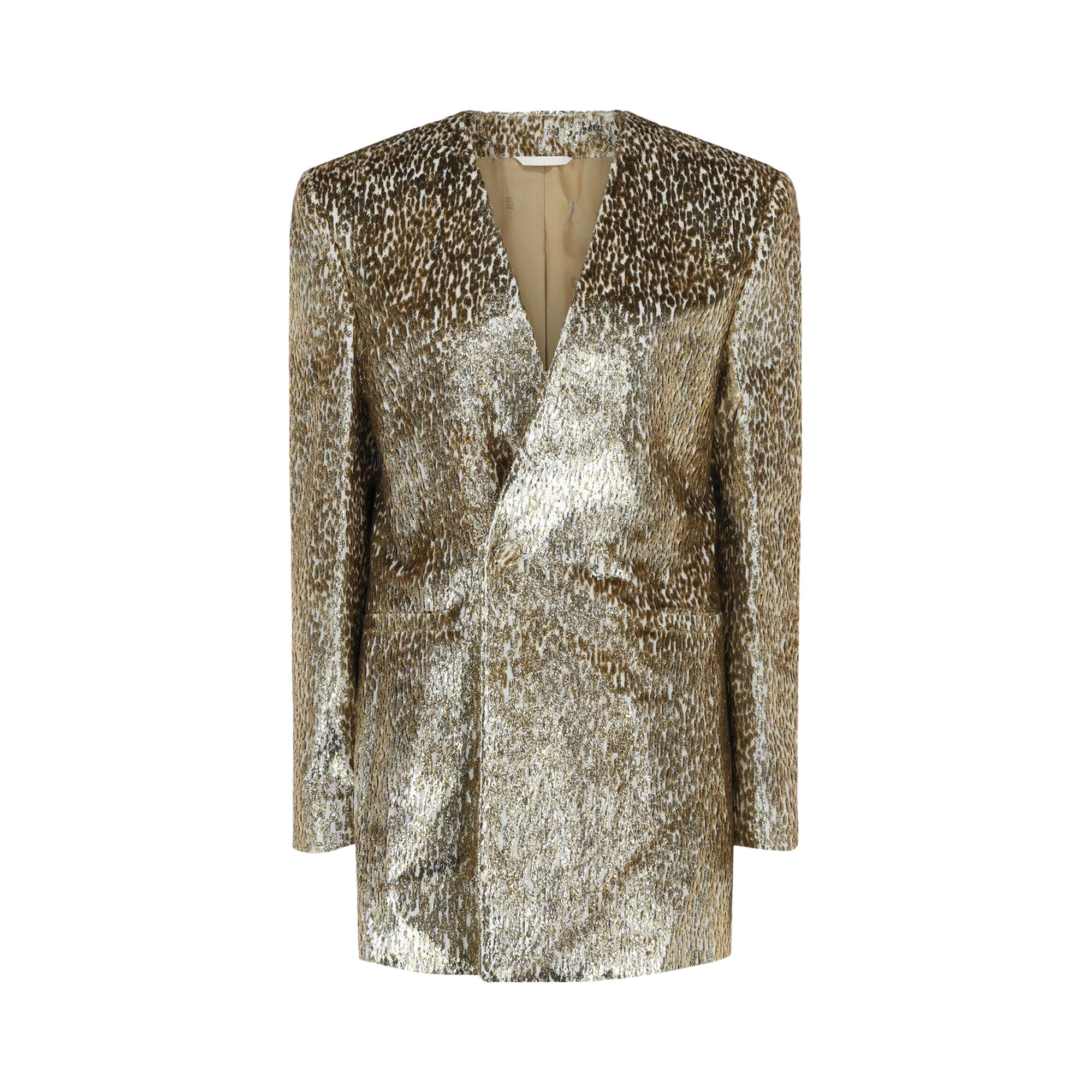 Pre-owned Givenchy Animal Print Single Breasted Blazer 'golden' | Women's Size 36