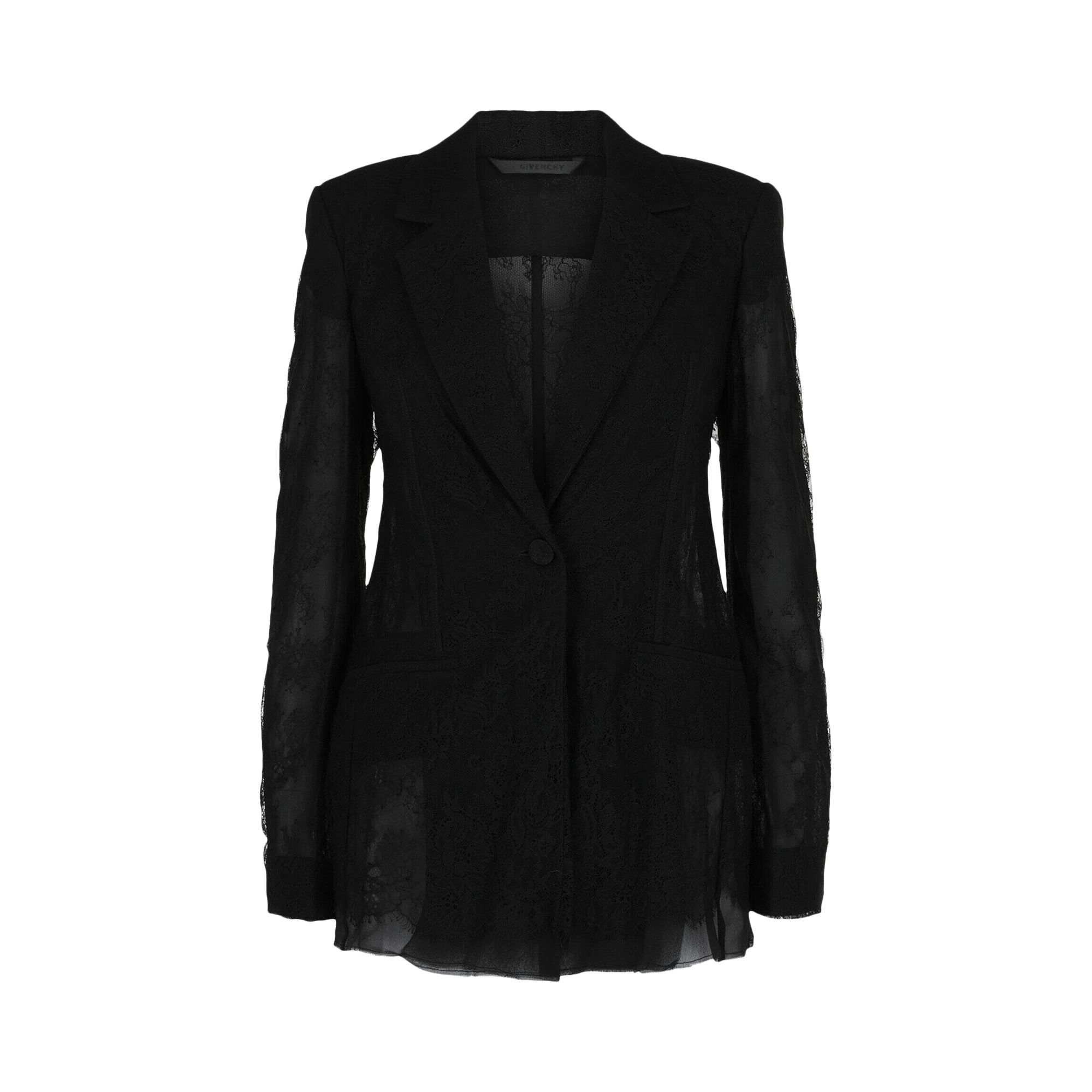 Pre-owned Givenchy Floral Lace Blazer 'black' | Women's Size 34