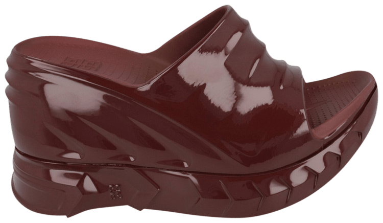 Givenchy Wmns Marshmallow Wedge Slide Oxblood Red