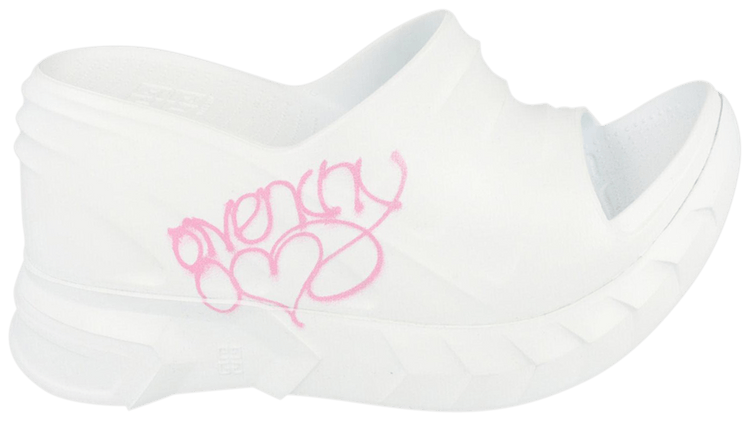 Givenchy Wmns Marshmallow Wedge Slides White Pink