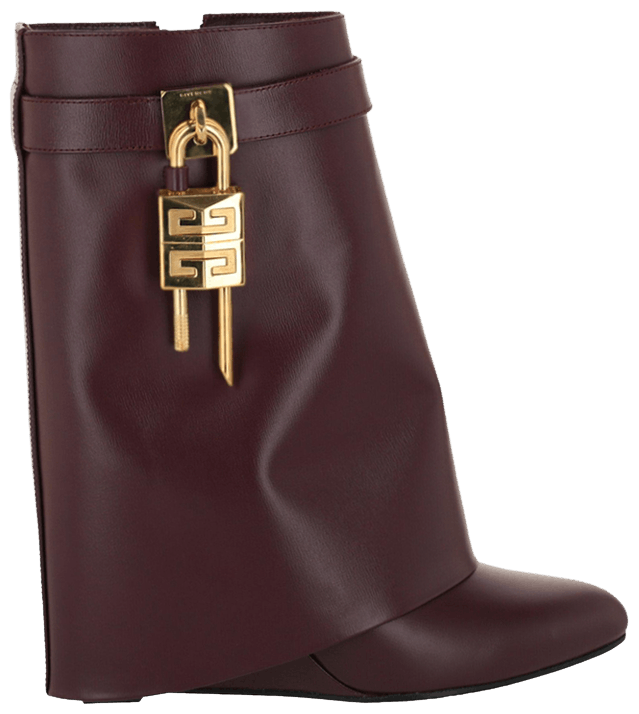 Givenchy Wmns Shark Lock Ankle Boot Oxblood Red
