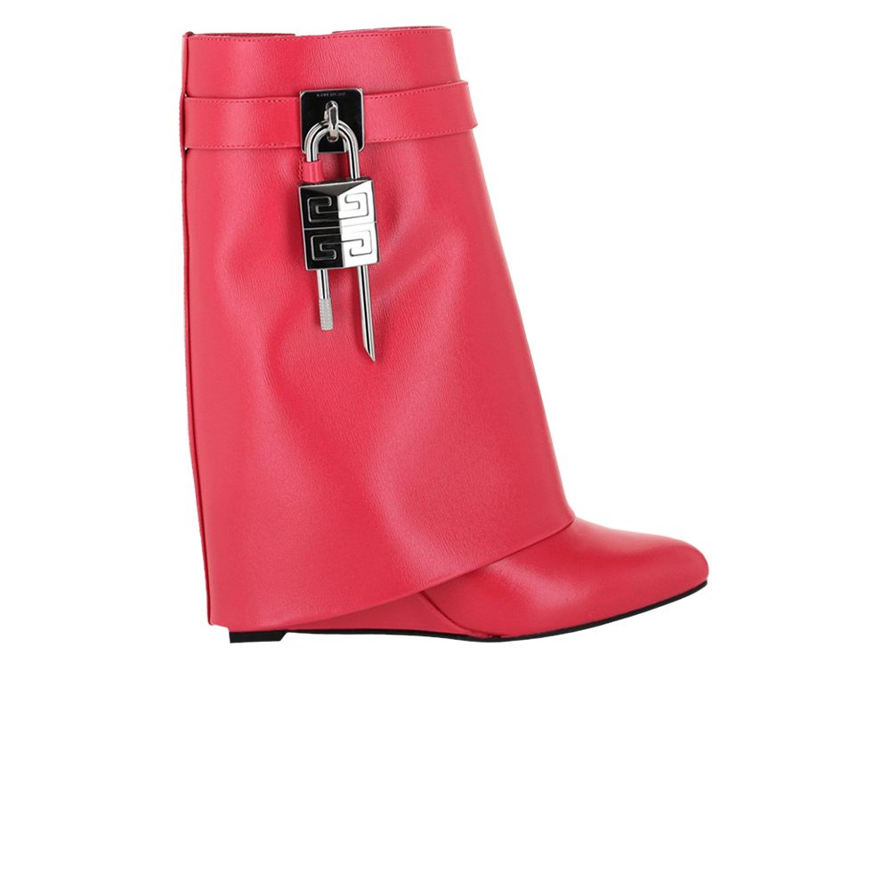 Pre-owned Givenchy Wmns Shark Lock Ankle Boot 'neon Pink' | Women's Size 39
