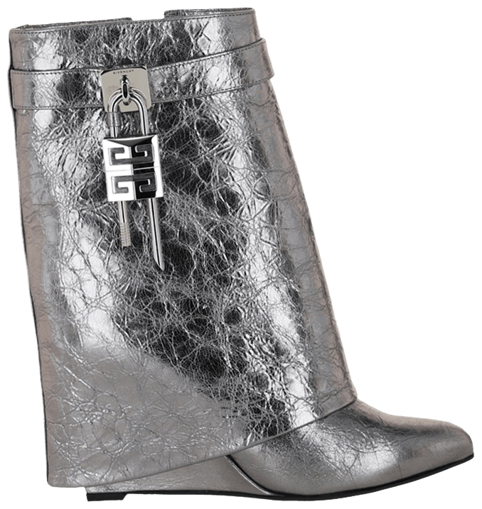 Givenchy Wmns Shark Lock Ankle Boot Silver Grey