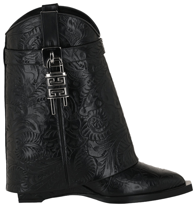 Givenchy Wmns Shark Lock Cowboy Ankle Boot Black