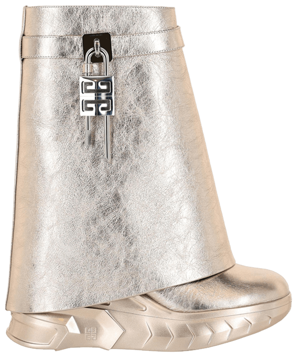 Givenchy Wmns Shark Lock Biker Ankle Boot Golden