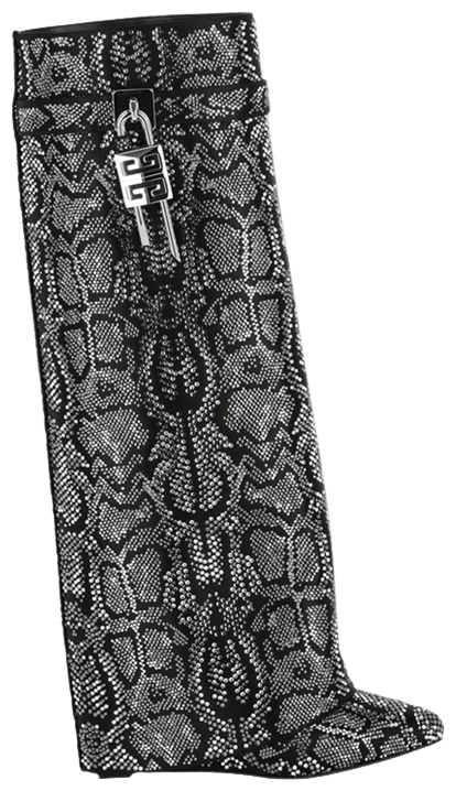 Givenchy Wmns Shark Lock Boot Grey Python