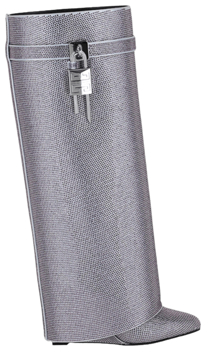 Givenchy Wmns Shark Lock Wide Fit Pant Boot Lavender