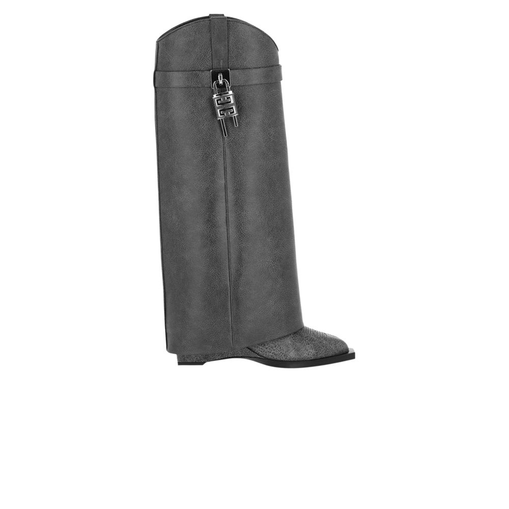 Pre-owned Givenchy Wmns Shark Lock Cowboy Boot 'black' | Women's Size 37