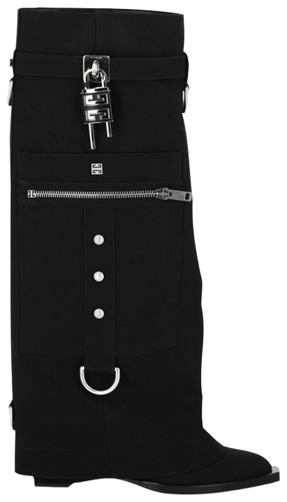 Givenchy Wmns Shark Lock Cowboy Boot Black