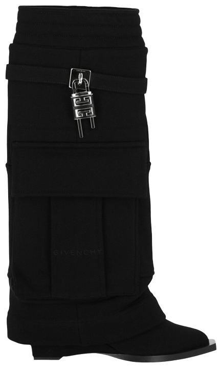 Givenchy Wmns Shark Lock Cowboy Boot Black