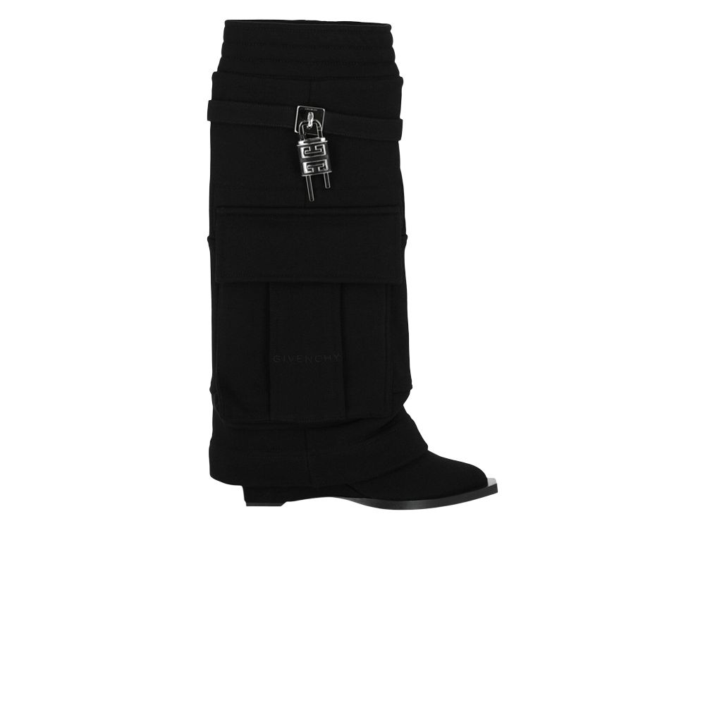 Pre-owned Givenchy Wmns Shark Lock Cowboy Boot 'black' | Women's Size 39