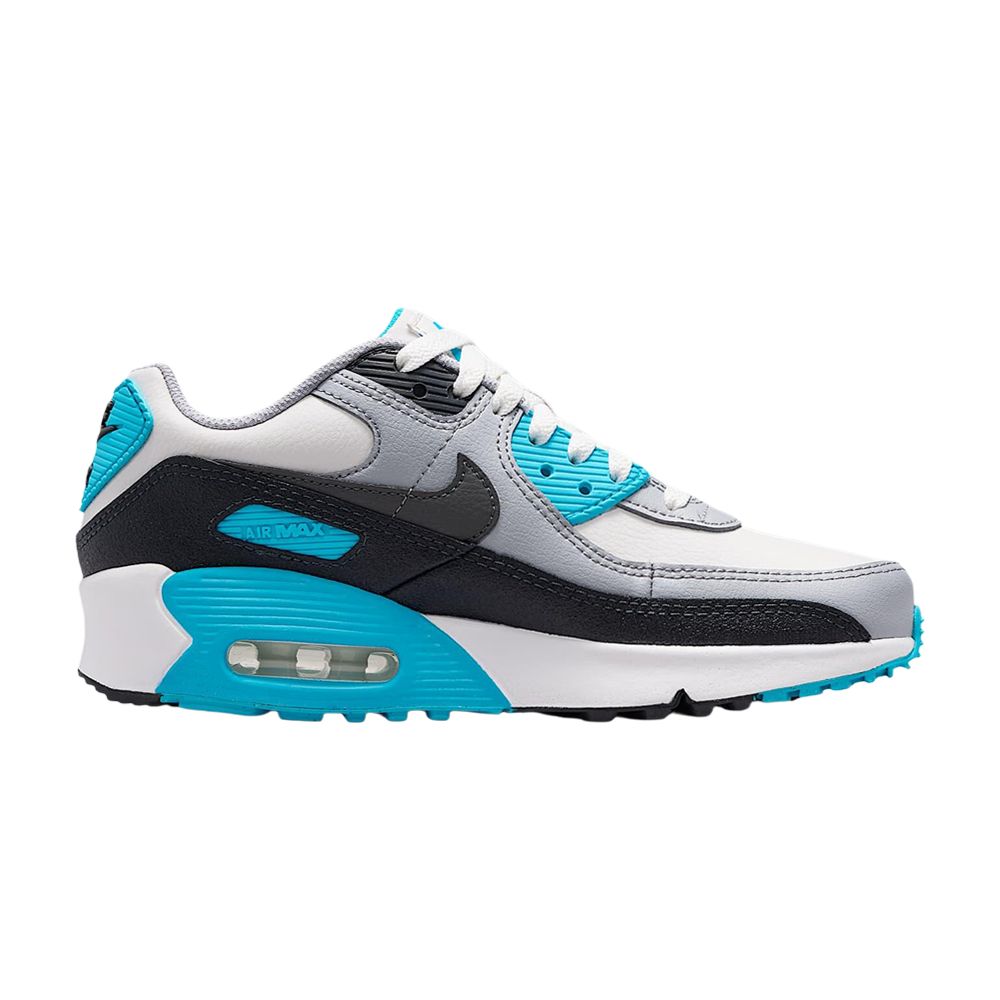 Pre-owned Nike Air Max 90 Ltr Gs 'platinum Tint Blue Lightning' | Black | Kid's Size 5