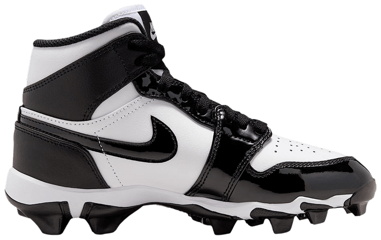 Air Jordan 1 Mid Cleats GS White Black
